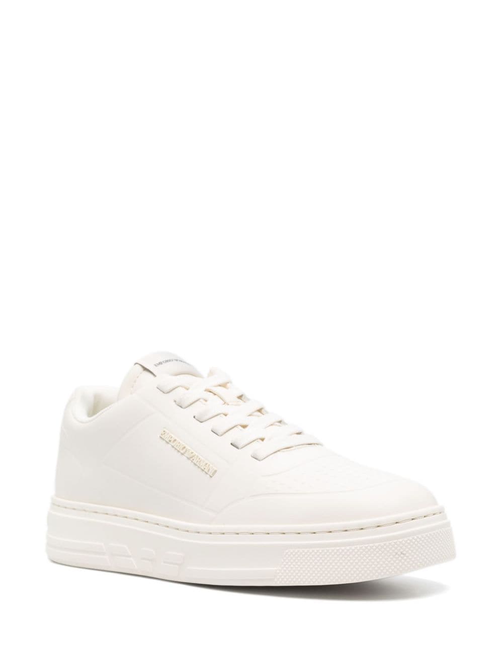 Eclat White Leather Sneakers image 3