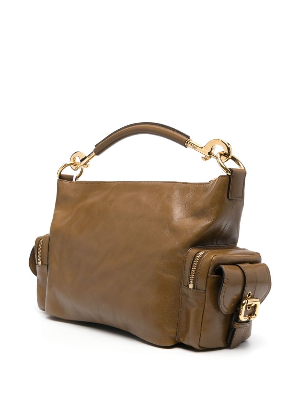 Chloé Calf Leather Shoulder Bag - Dark Khaki image 1