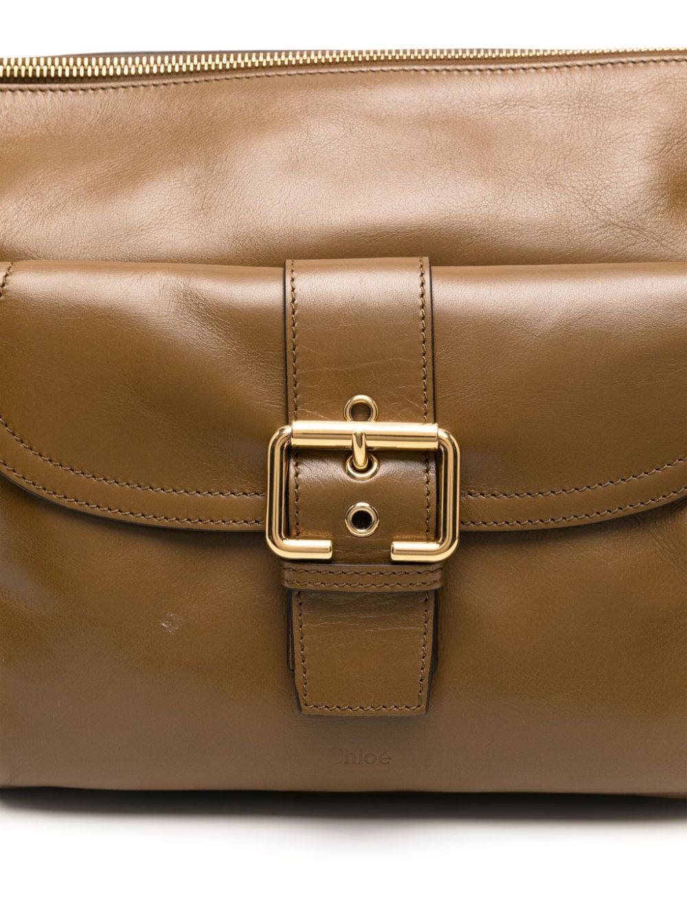 Chloé Calf Leather Shoulder Bag - Dark Khaki image 2