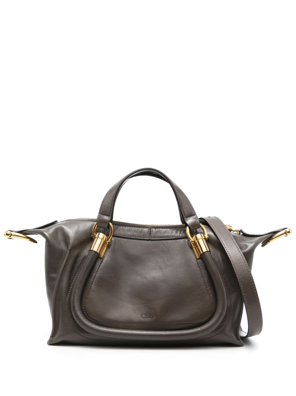 Chloé Grey Calfskin Leather Top Handle Bag image 0