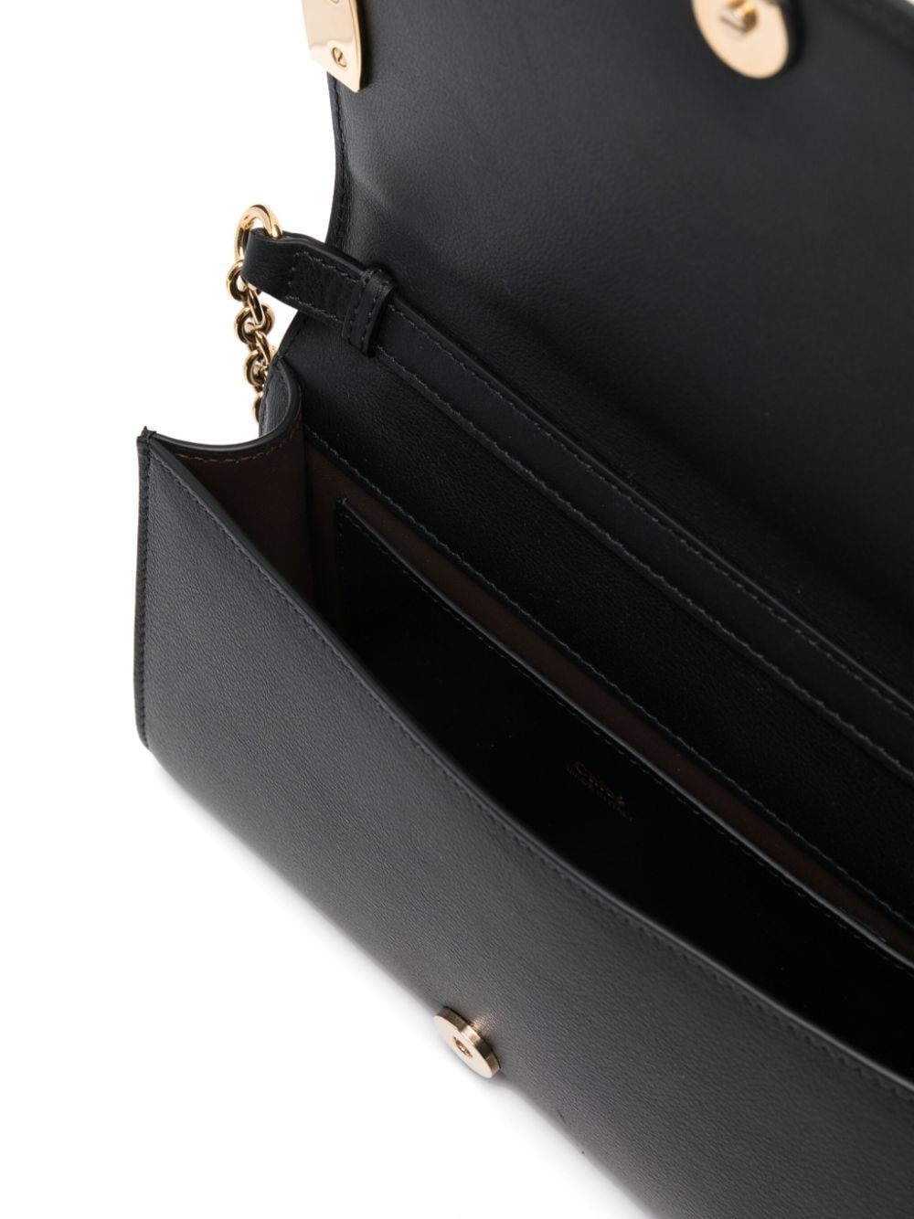 Chloè Black Calf Leather Foldover Top Handle Bag image 1