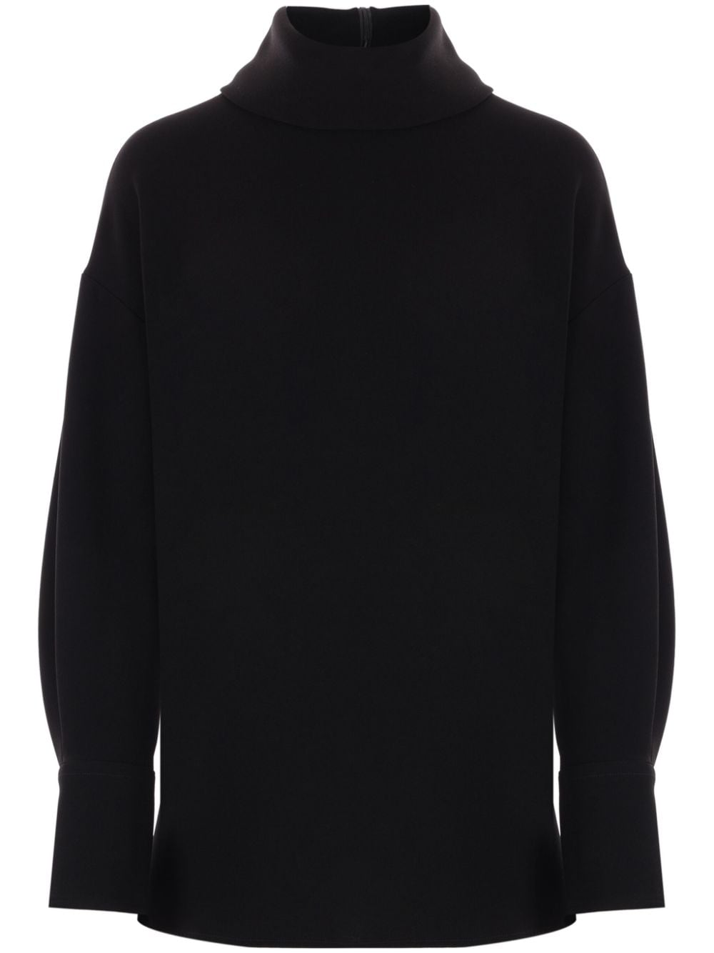 Alberto Biani Black Crepe Cowl Neck Top image 0