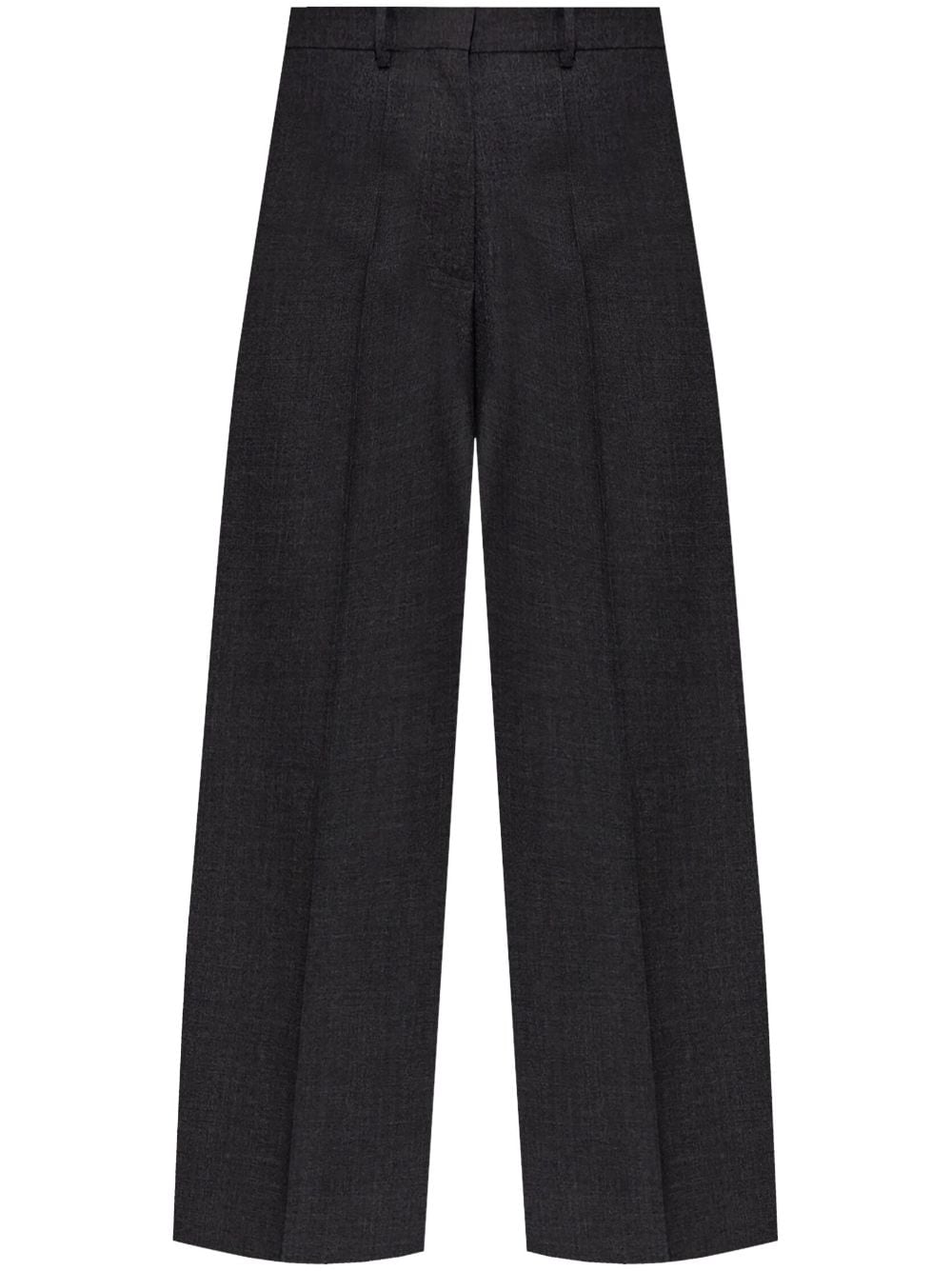 Givenchy Grey Virgin Wool Wide Leg Trousers image 0