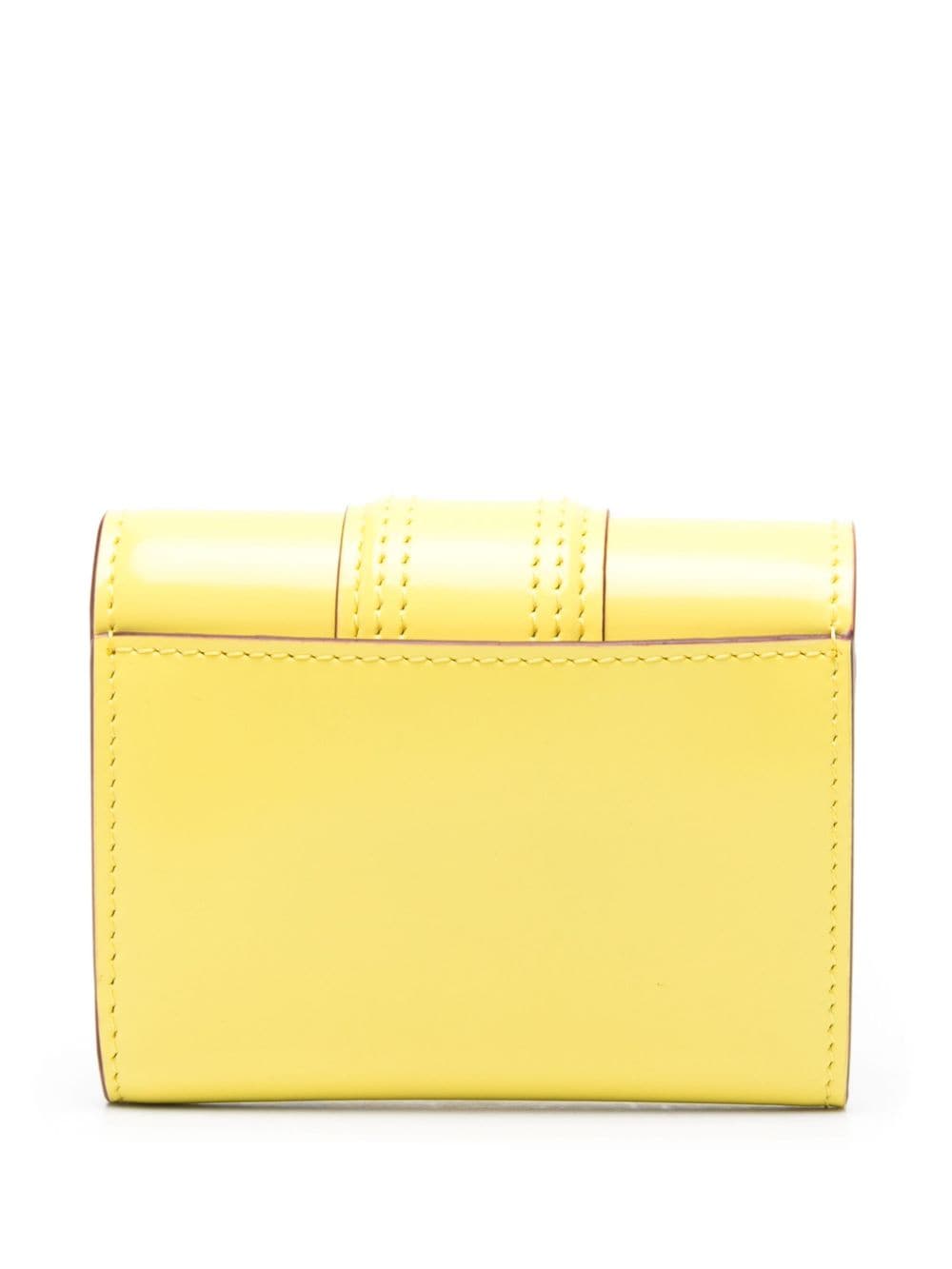 JACQUEMUS Lemon Yellow Calfskin Tri-Fold Wallet image 1