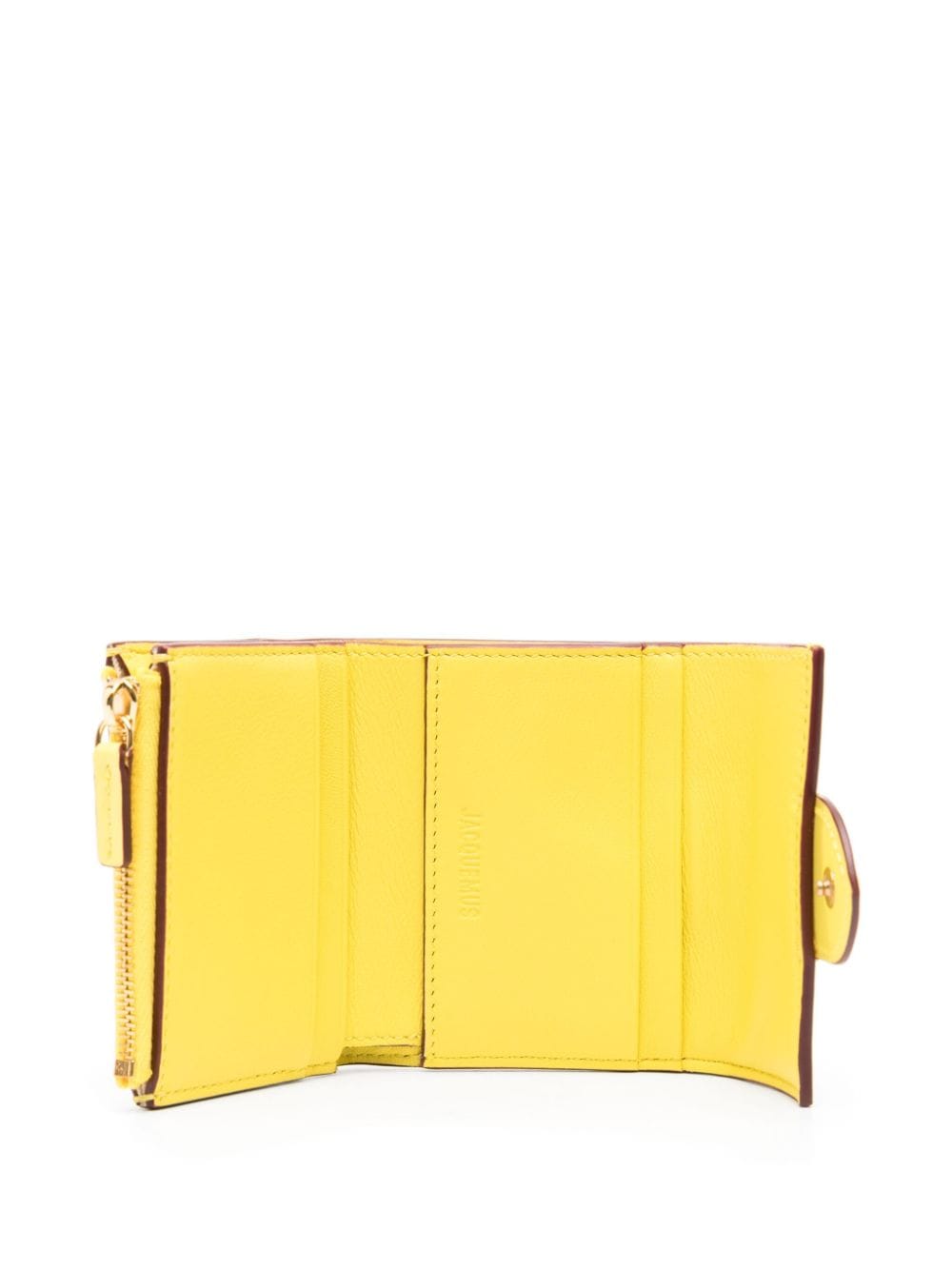 JACQUEMUS Lemon Yellow Calfskin Tri-Fold Wallet image 2