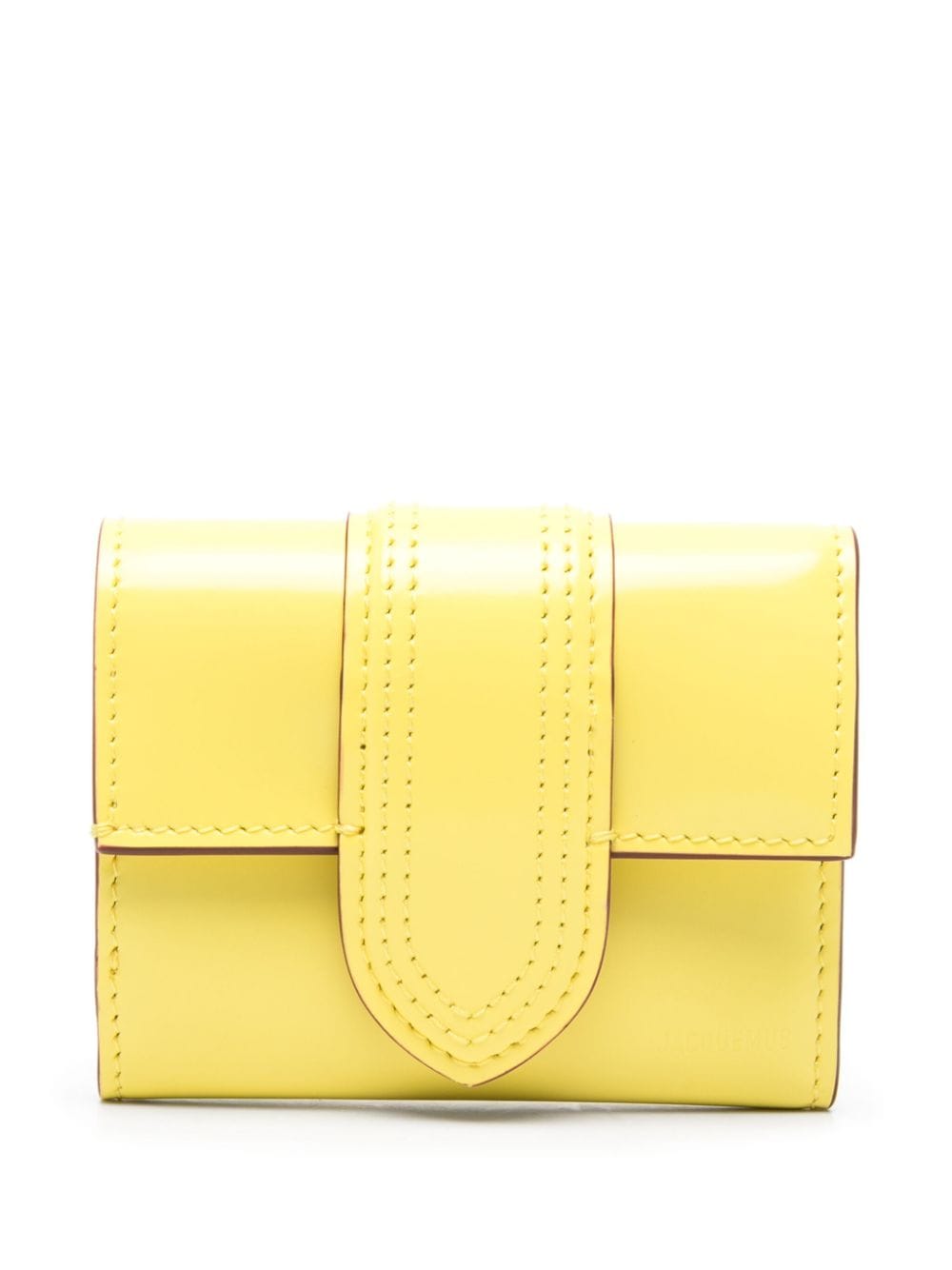 JACQUEMUS Lemon Yellow Calfskin Tri-Fold Wallet image 0