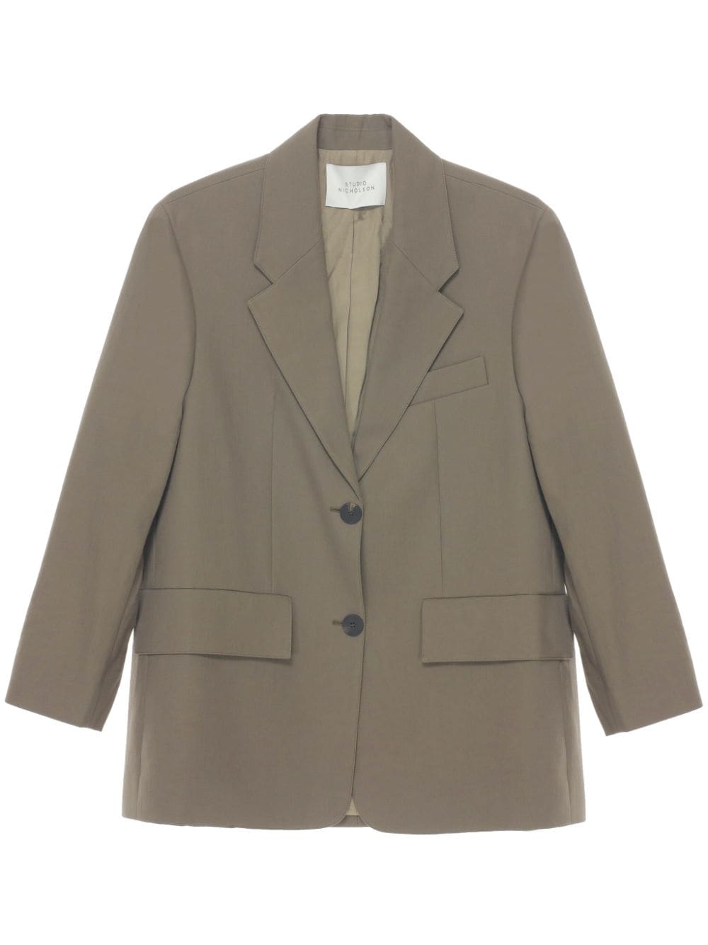 STUDIO NICHOLSON Brown Cotton Blend Blazer image 0