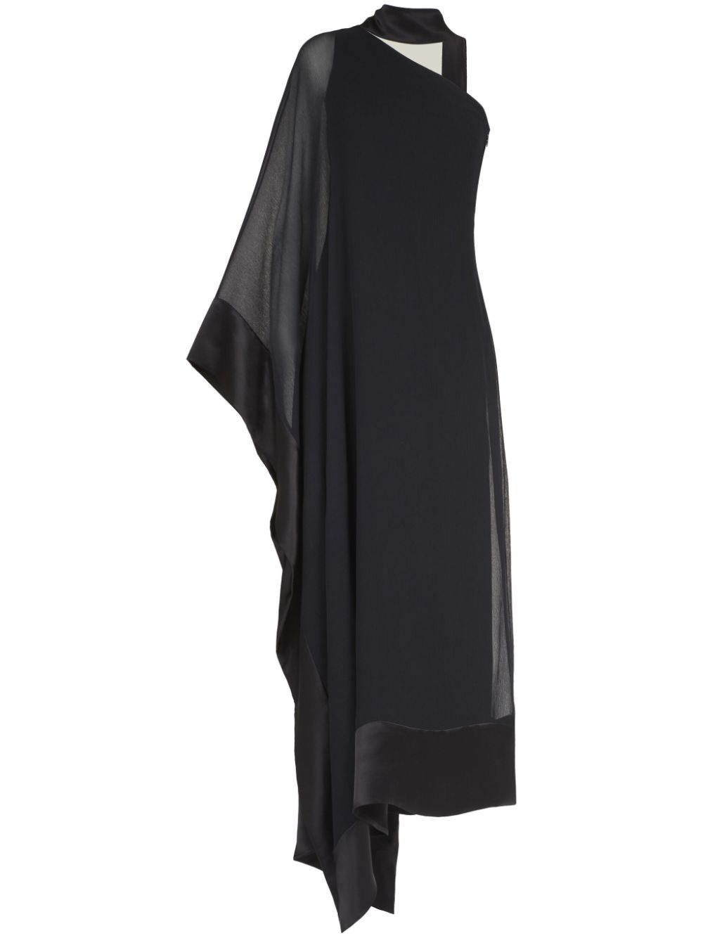 TALLER MARMO MAIN Asymmetrical One-Shoulder Black Dress image 0