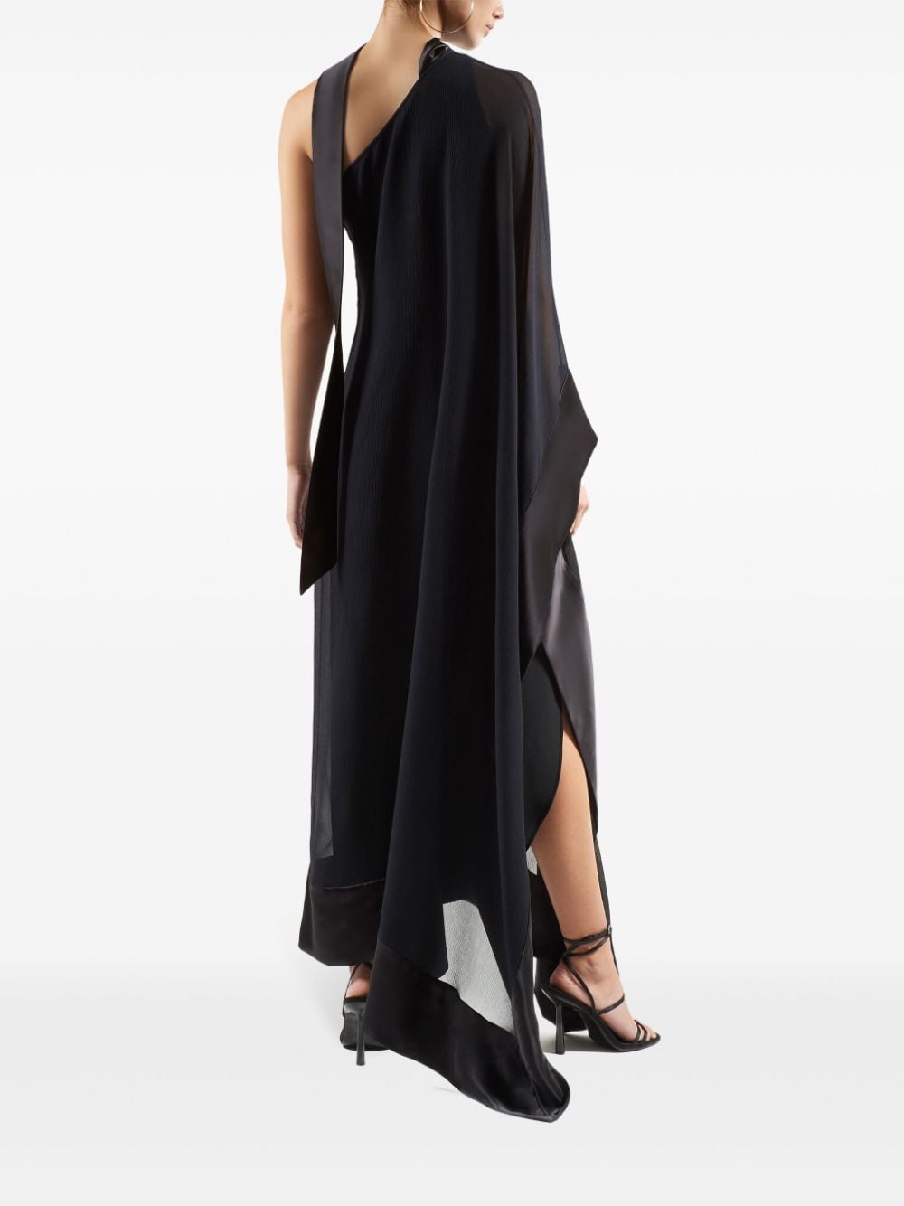 TALLER MARMO MAIN Asymmetrical One-Shoulder Black Dress image 2