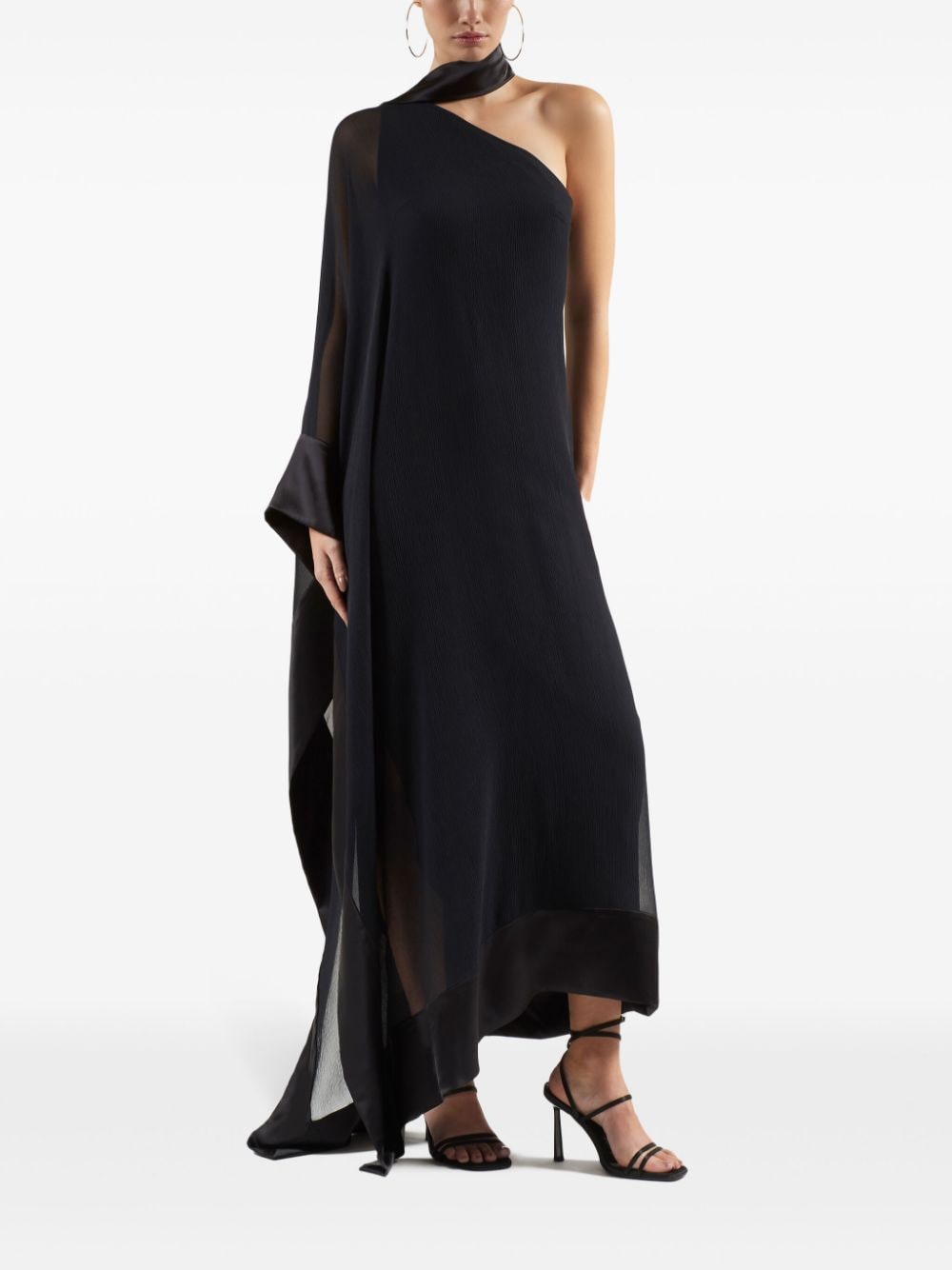 TALLER MARMO MAIN Asymmetrical One-Shoulder Black Dress image 3