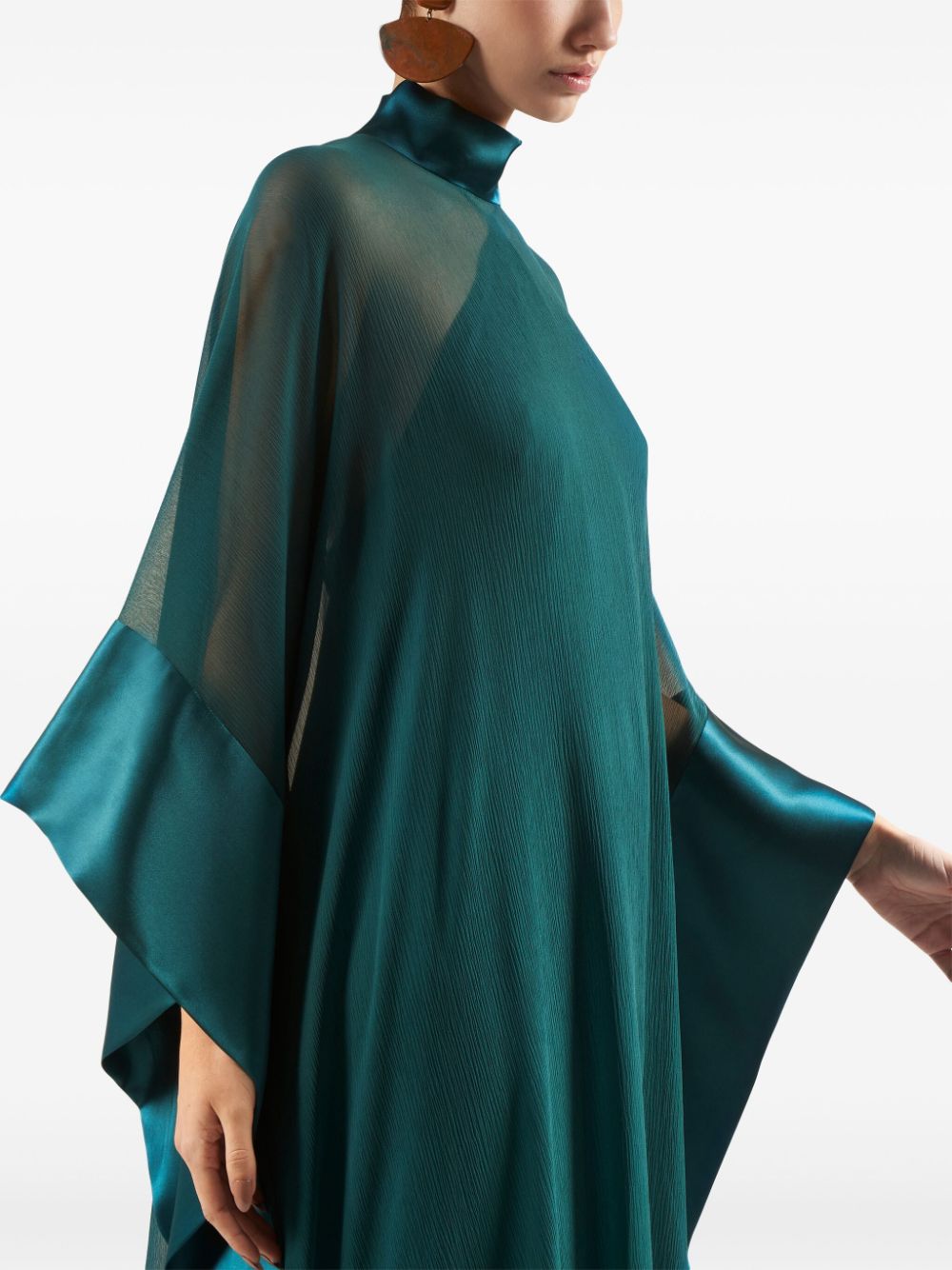 TALLER MARMO MAIN Green Kaftan Dress & Satin Dress Set image 1