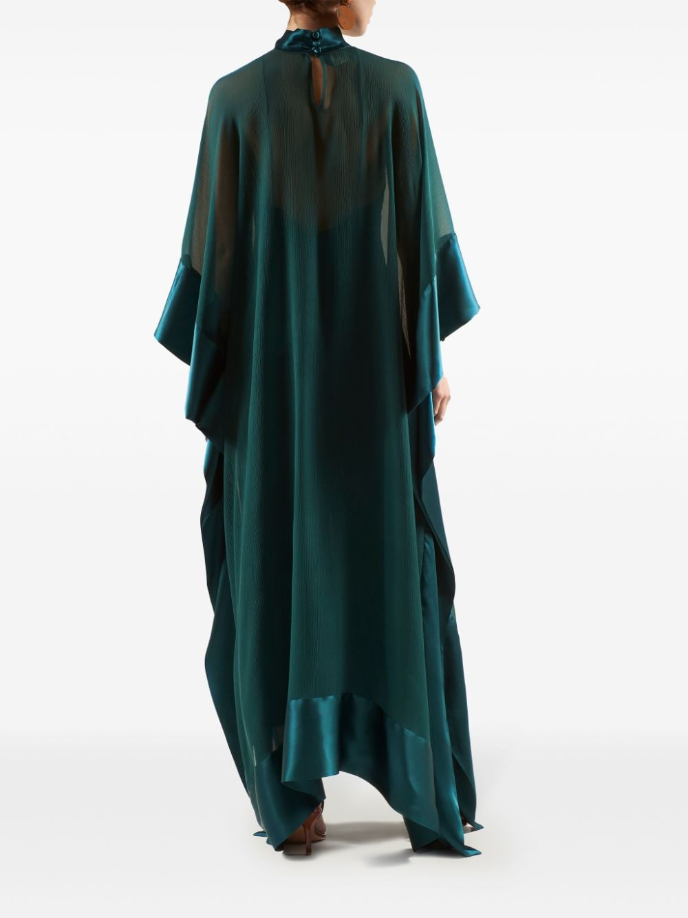 TALLER MARMO MAIN Green Kaftan Dress & Satin Dress Set image 2