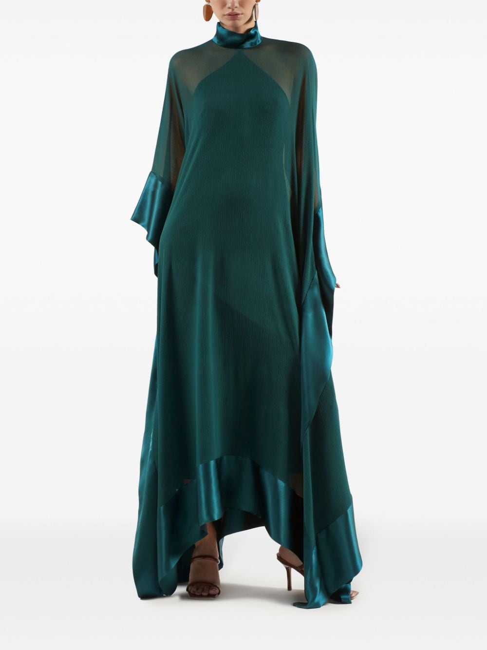 TALLER MARMO MAIN Green Kaftan Dress & Satin Dress Set image 3