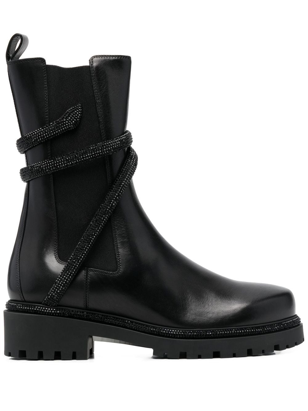 RENE' CAOVILLA Black Leather Wrap Boots image 0