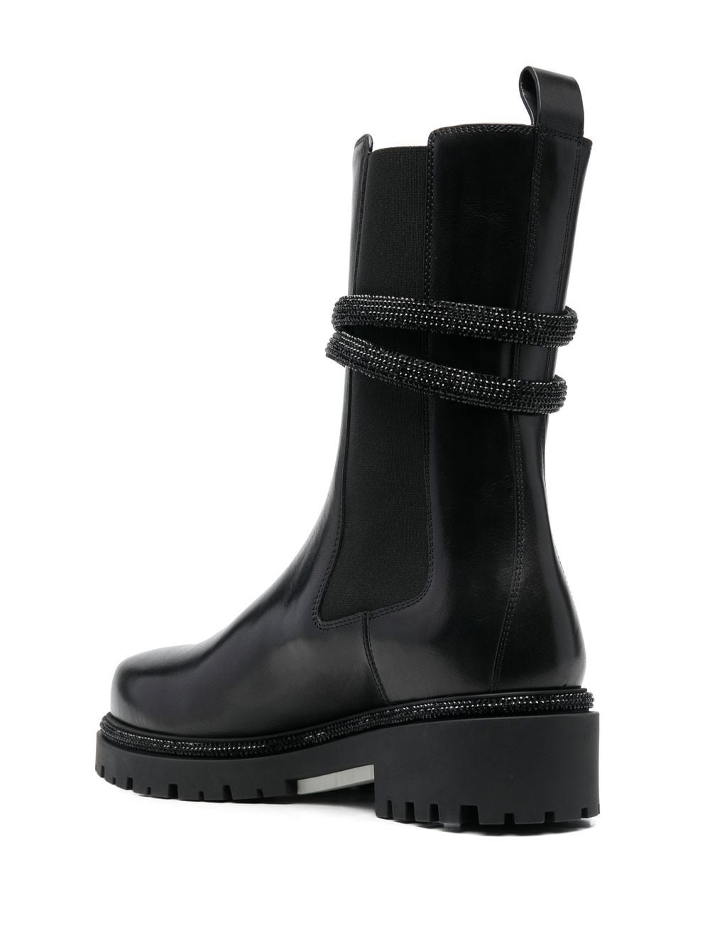 RENE' CAOVILLA Black Leather Wrap Boots image 2