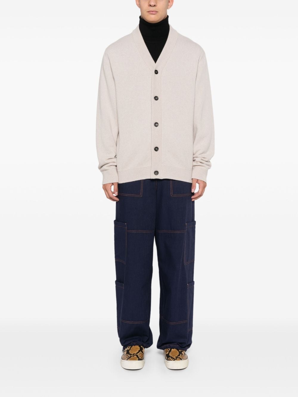 Paul Smith White Wool Cardigan image 4