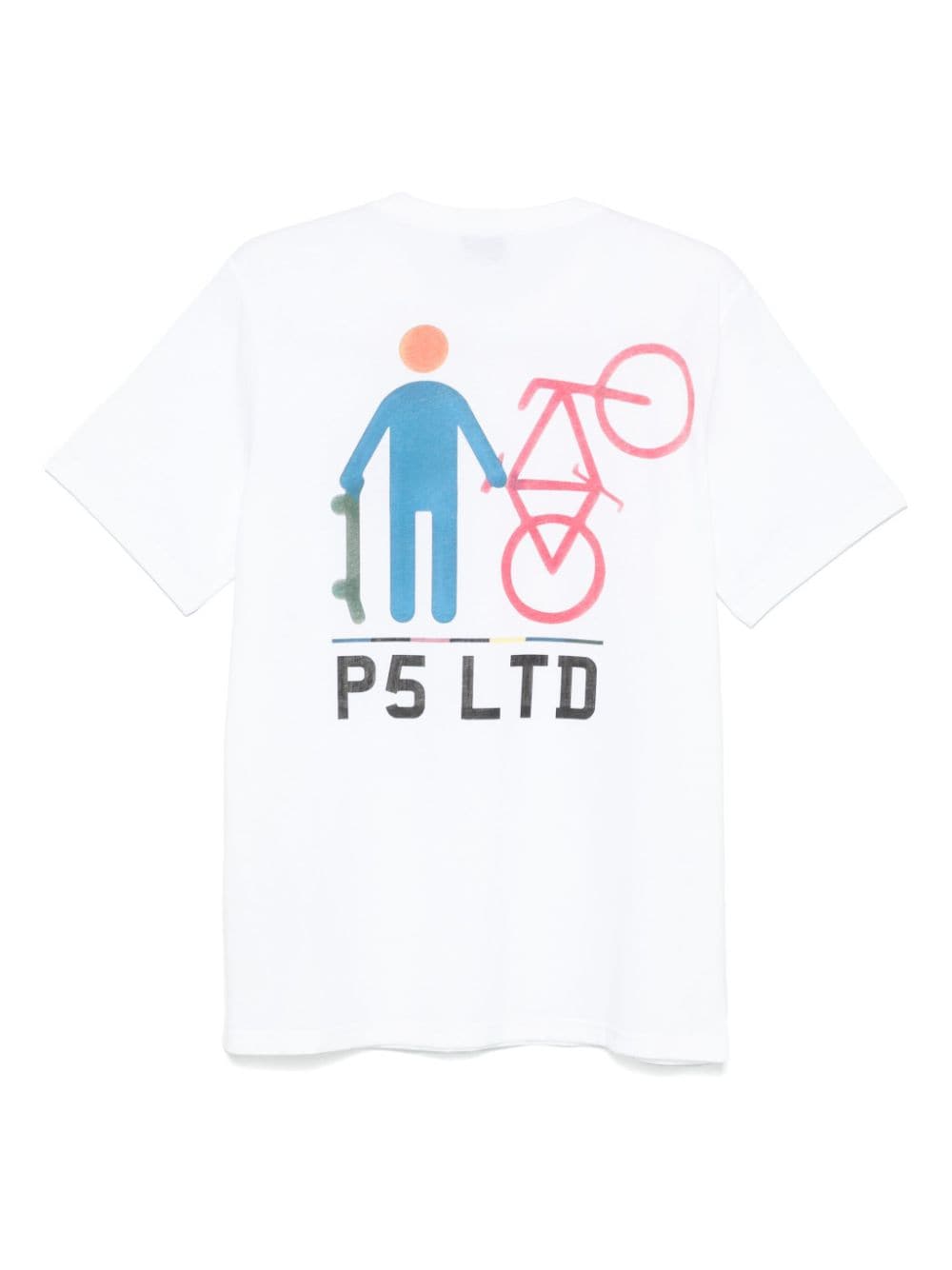 Paul Smith White Graphic Print T-Shirt image 1