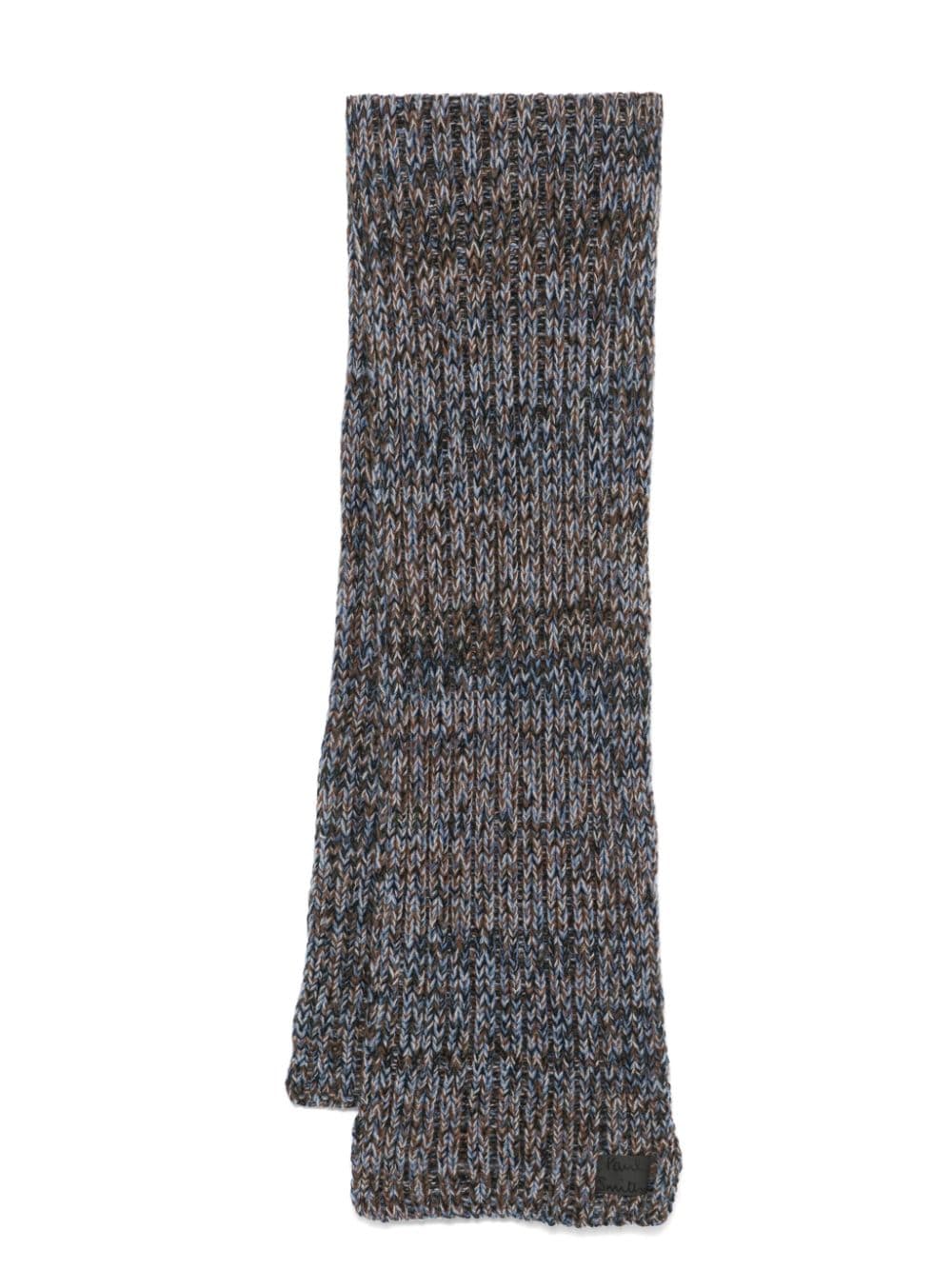 Paul Smith Grey Lambswool Scarf with Mini Logo image 0