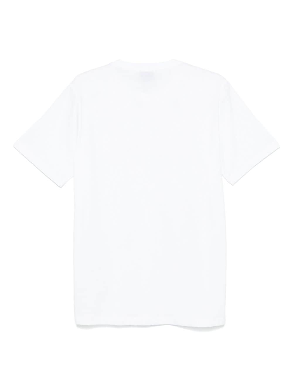 Paul Smith Men's White Organic Cotton T-Shirt with Badges Print image 1