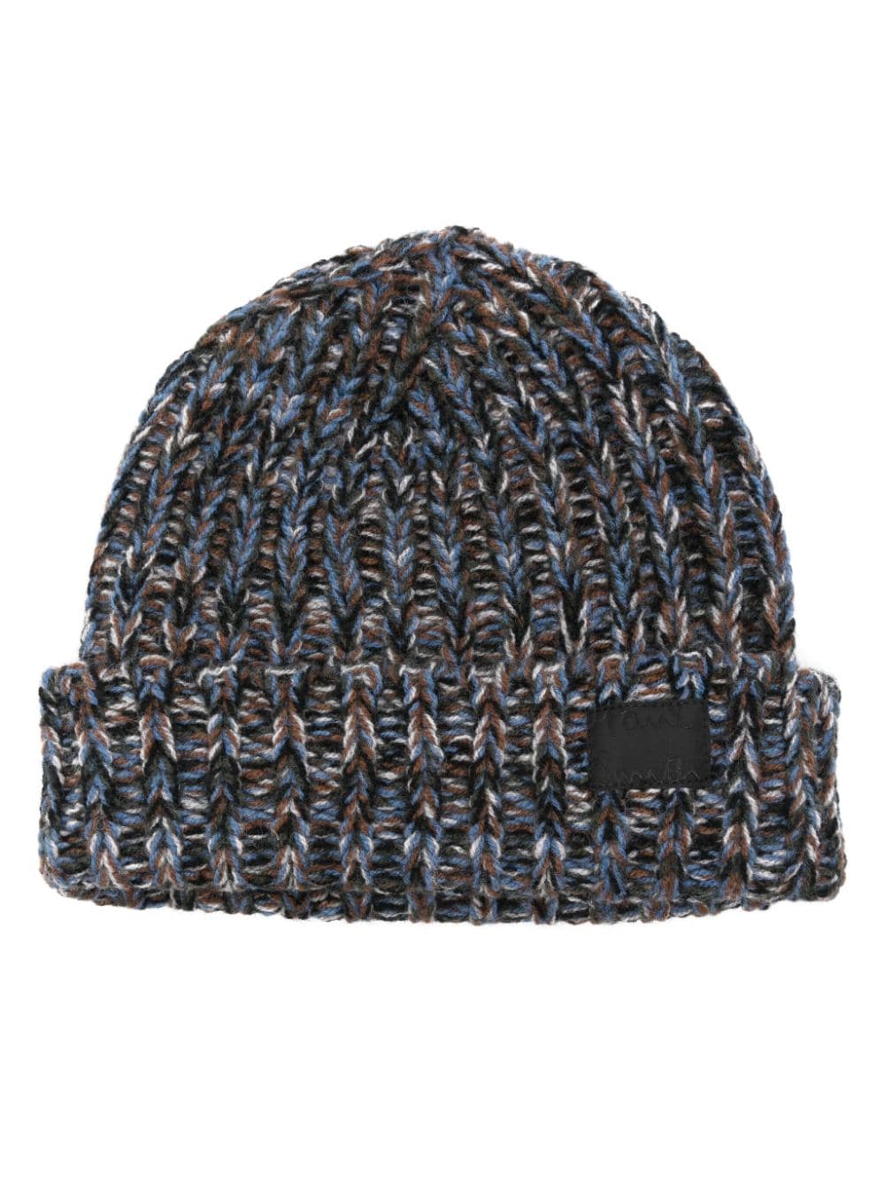 Paul Smith Men's Grey Chunky Ribbed Lambswool Beanie image 0