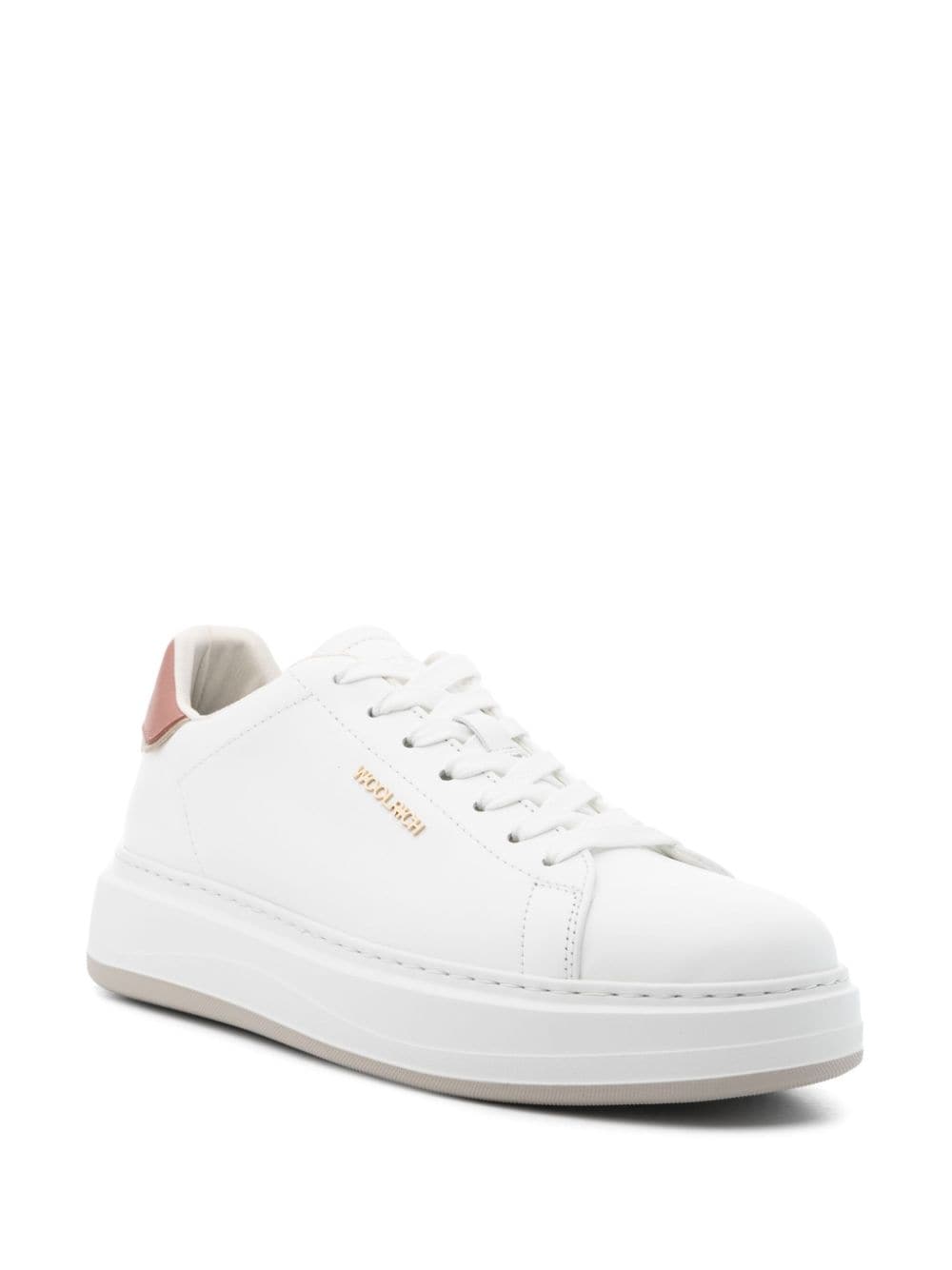 Woolrich White Leather Sneakers image 2