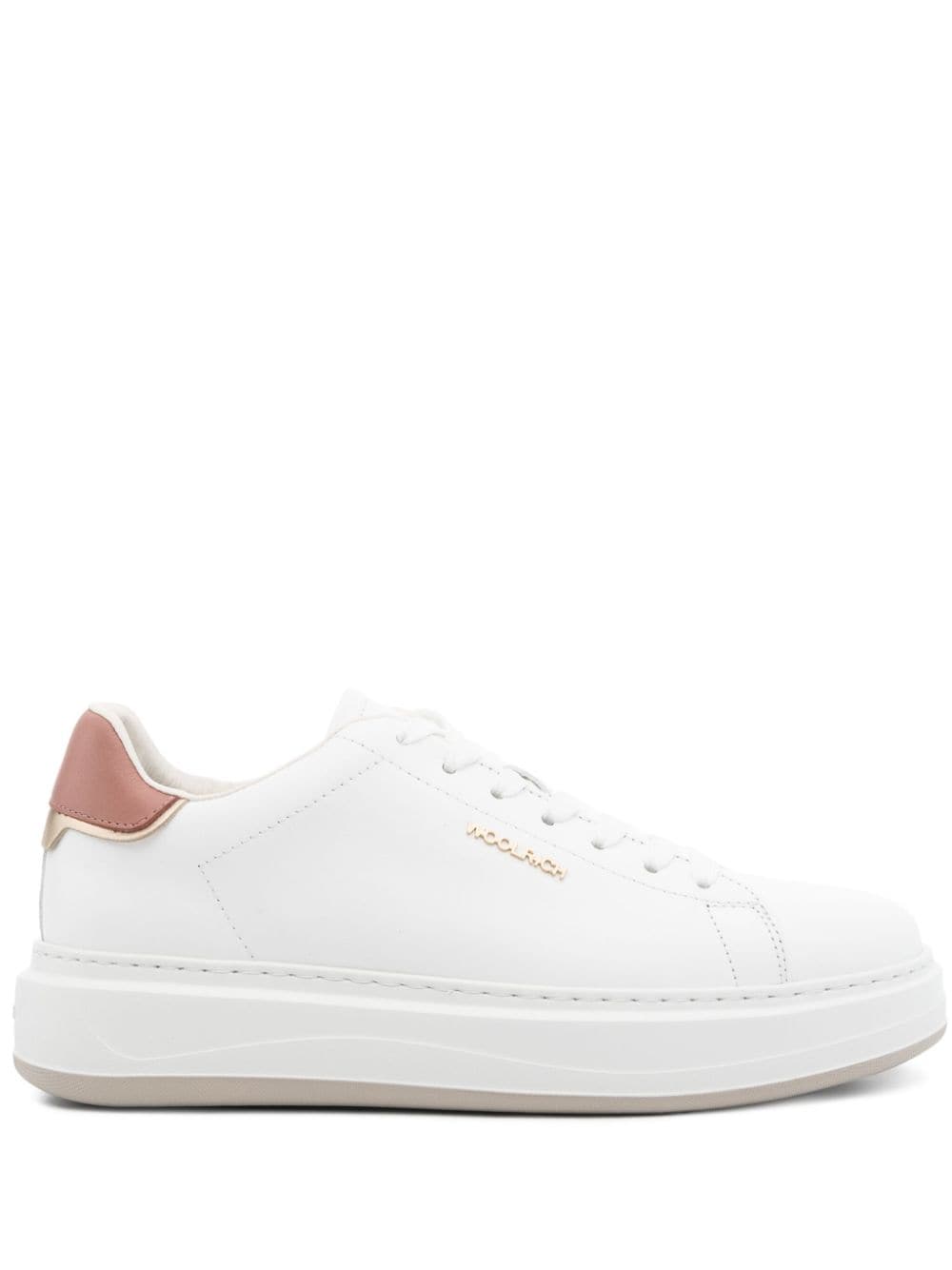 Woolrich White Leather Sneakers image 0