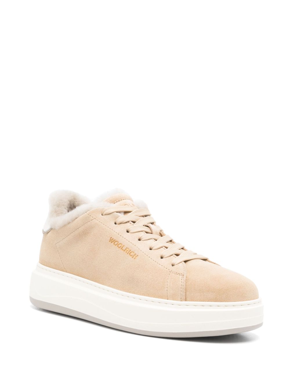 Woolrich Suede Sneakers in Beige image 3