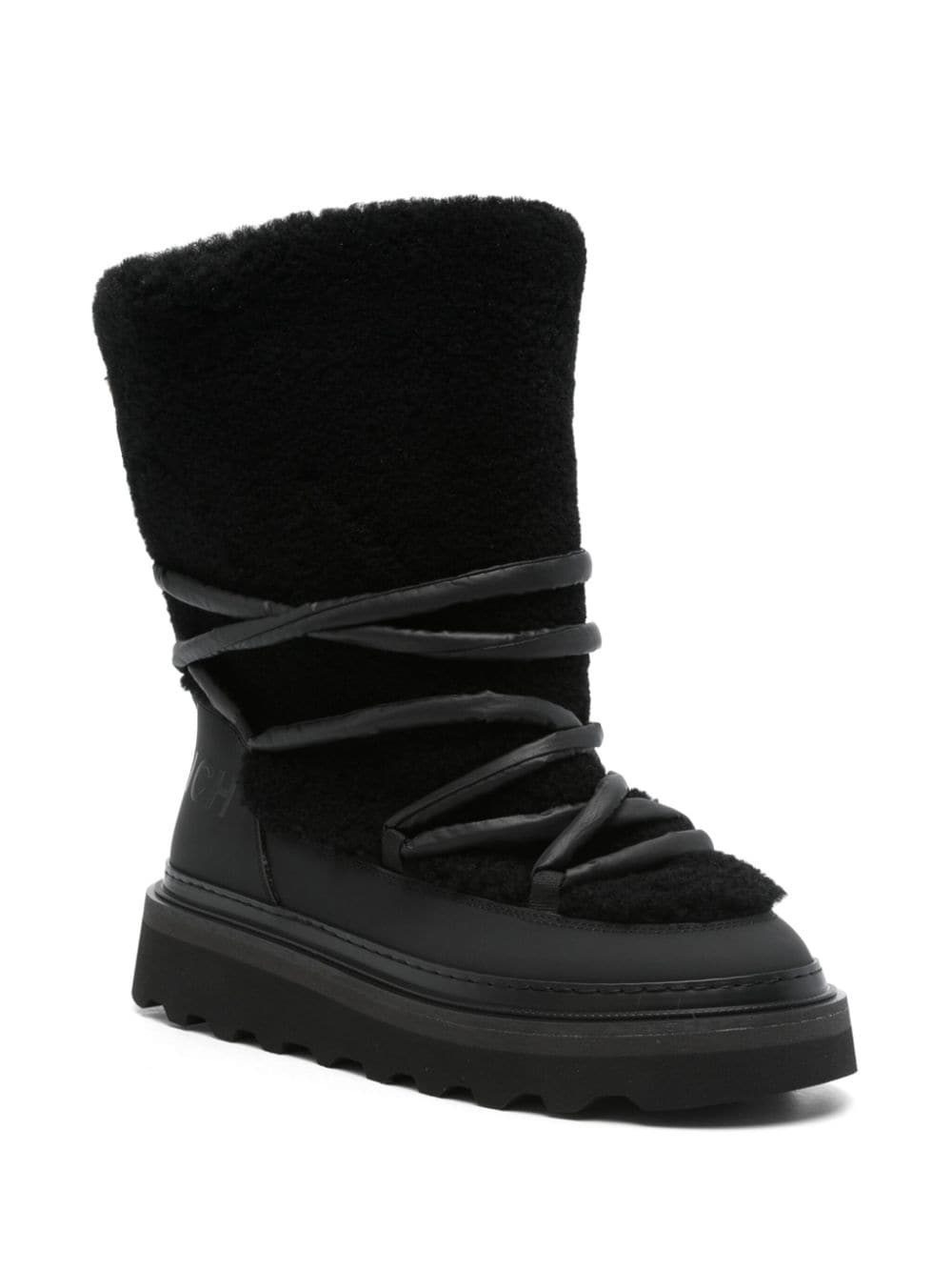 Woolrich Black Shearling Lined Lace-Up Boots image 2