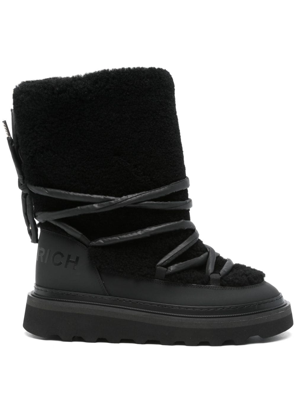 Woolrich Black Shearling Lined Lace-Up Boots image 0