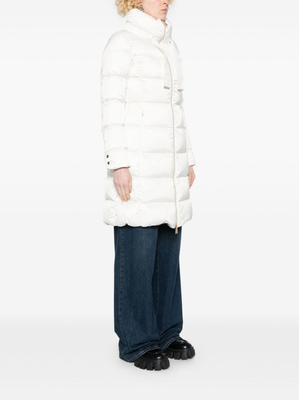 Herno White Quilted Down Blend Coat image 2