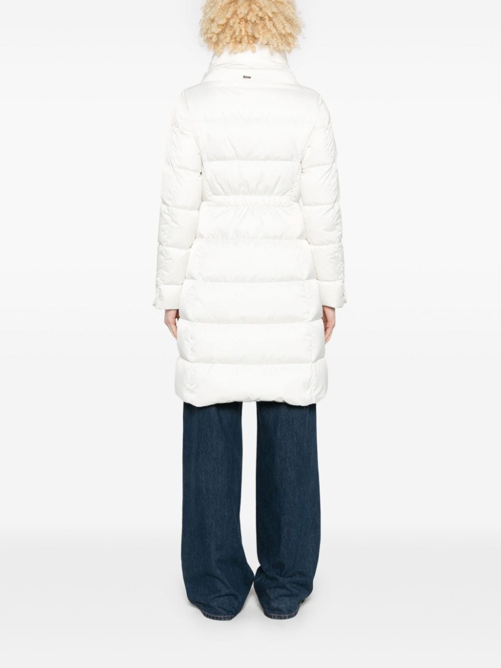 Herno White Quilted Down Blend Coat image 3