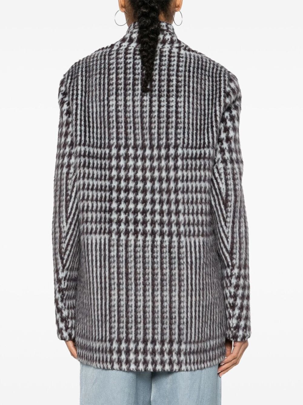 Forte Forte Grey Wool Checked Coat image 1