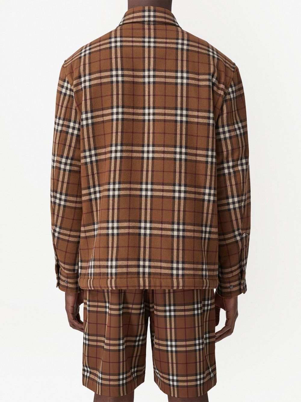 Vintage Check Burberry Brown Wool Blend Jacket image 4