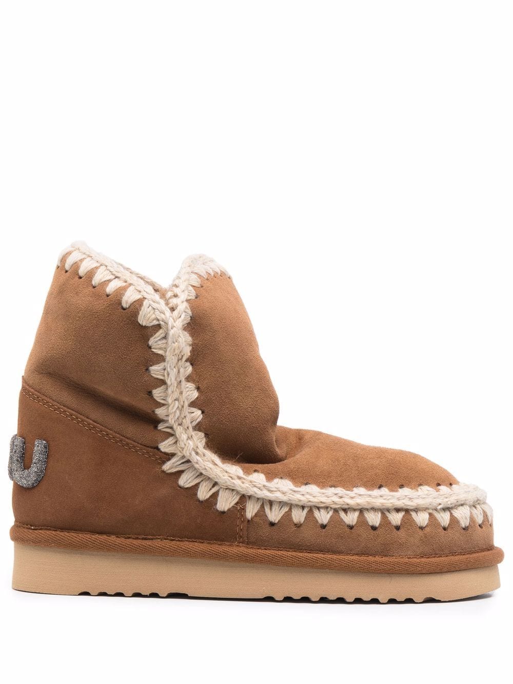 Mou Boots Leather Brown Shearling Lined image 0