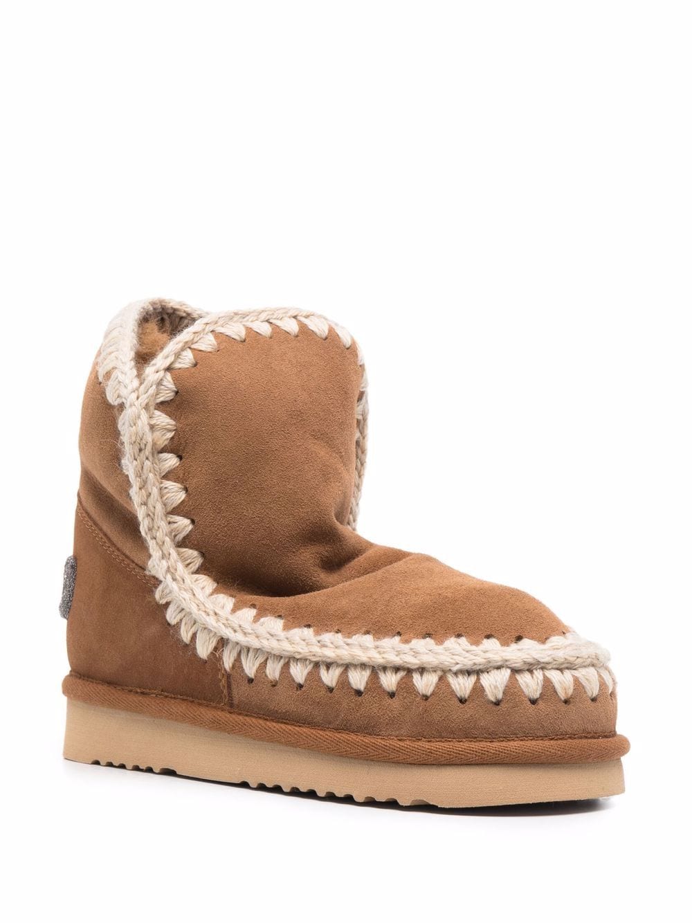 Mou Boots Leather Brown Shearling Lined image 3