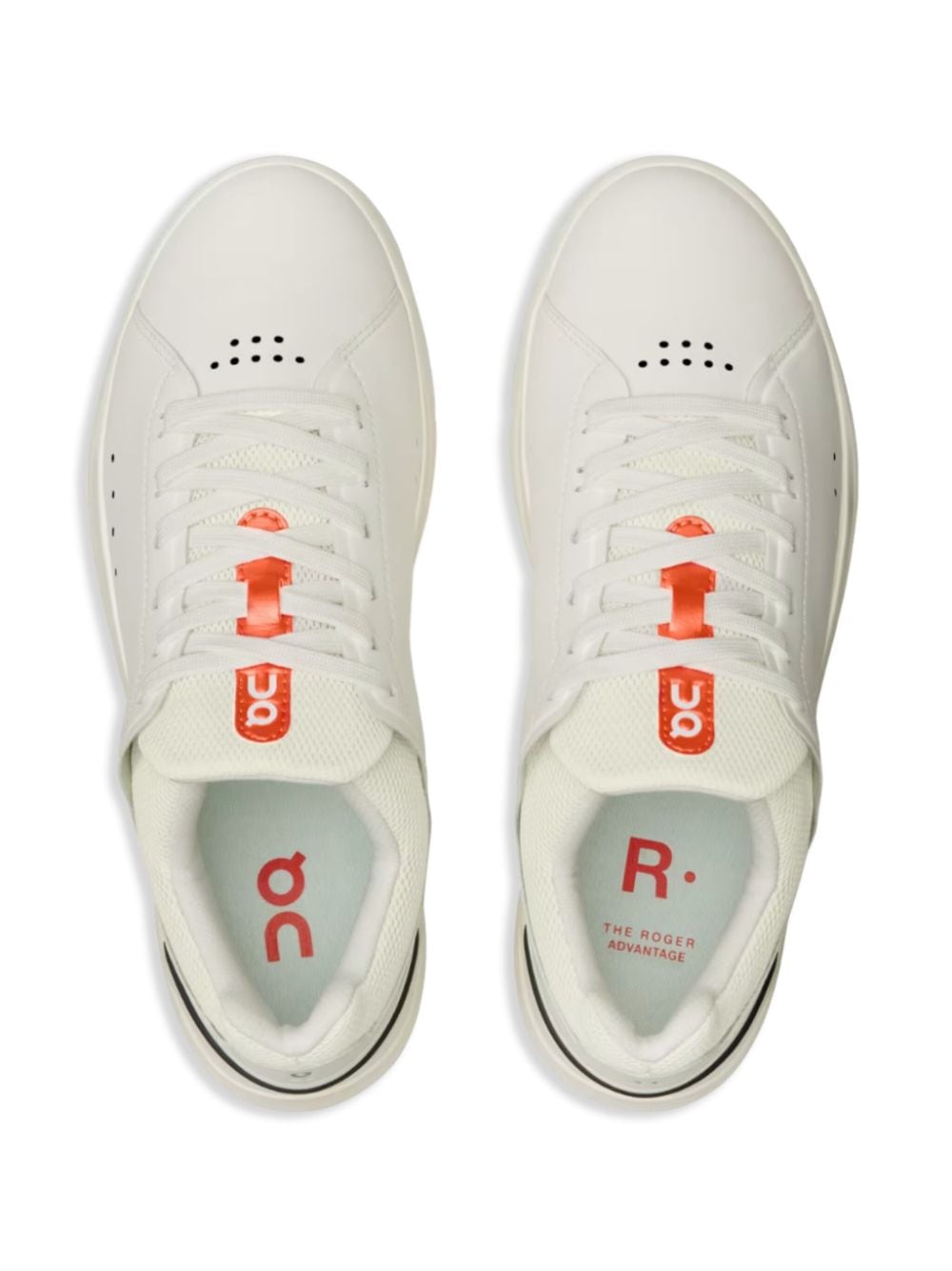 ON Running Cloud White & Bright Orange Sneakers image 3