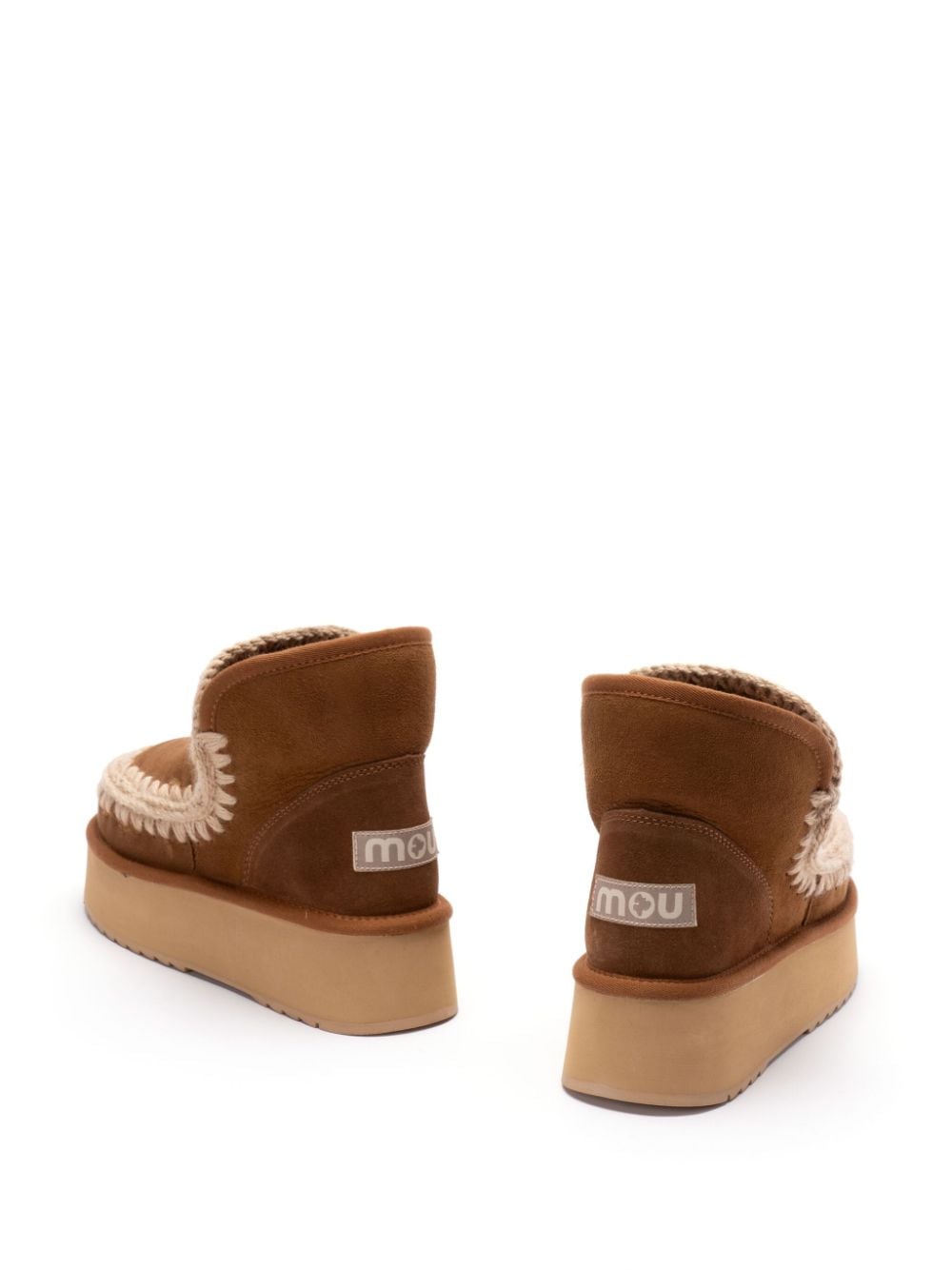 SLEEKEO Mou Boots Leather Brown Suede Slip-On Platform image 3