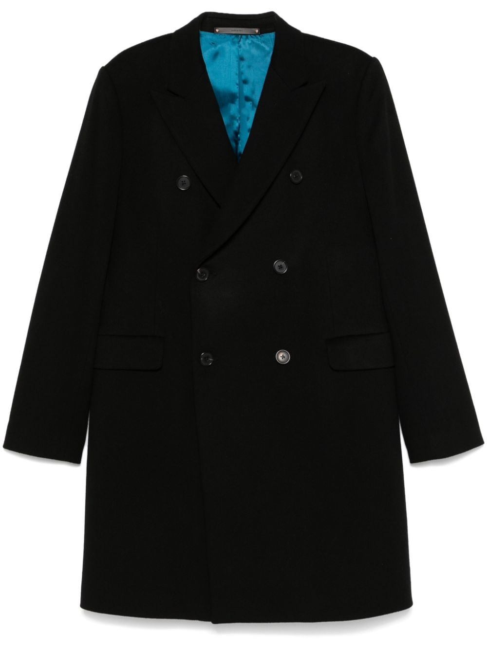 Paul Smith Men's Black Wool-Cashmere Blend Double-Breasted Jacket image 0