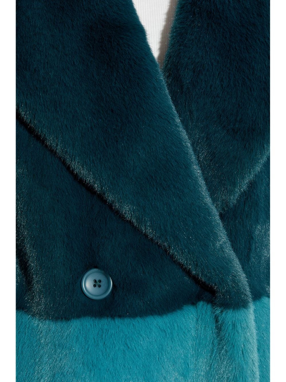 Paul Smith Men's Green Faux Fur Double-Breasted Coat image 4