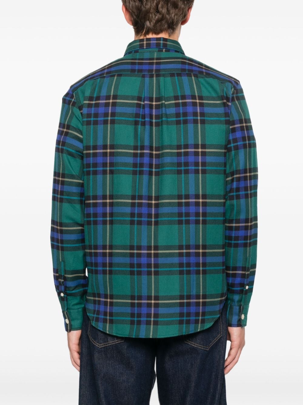 Paul Smith Green Plaid Flannel Shirt image 1