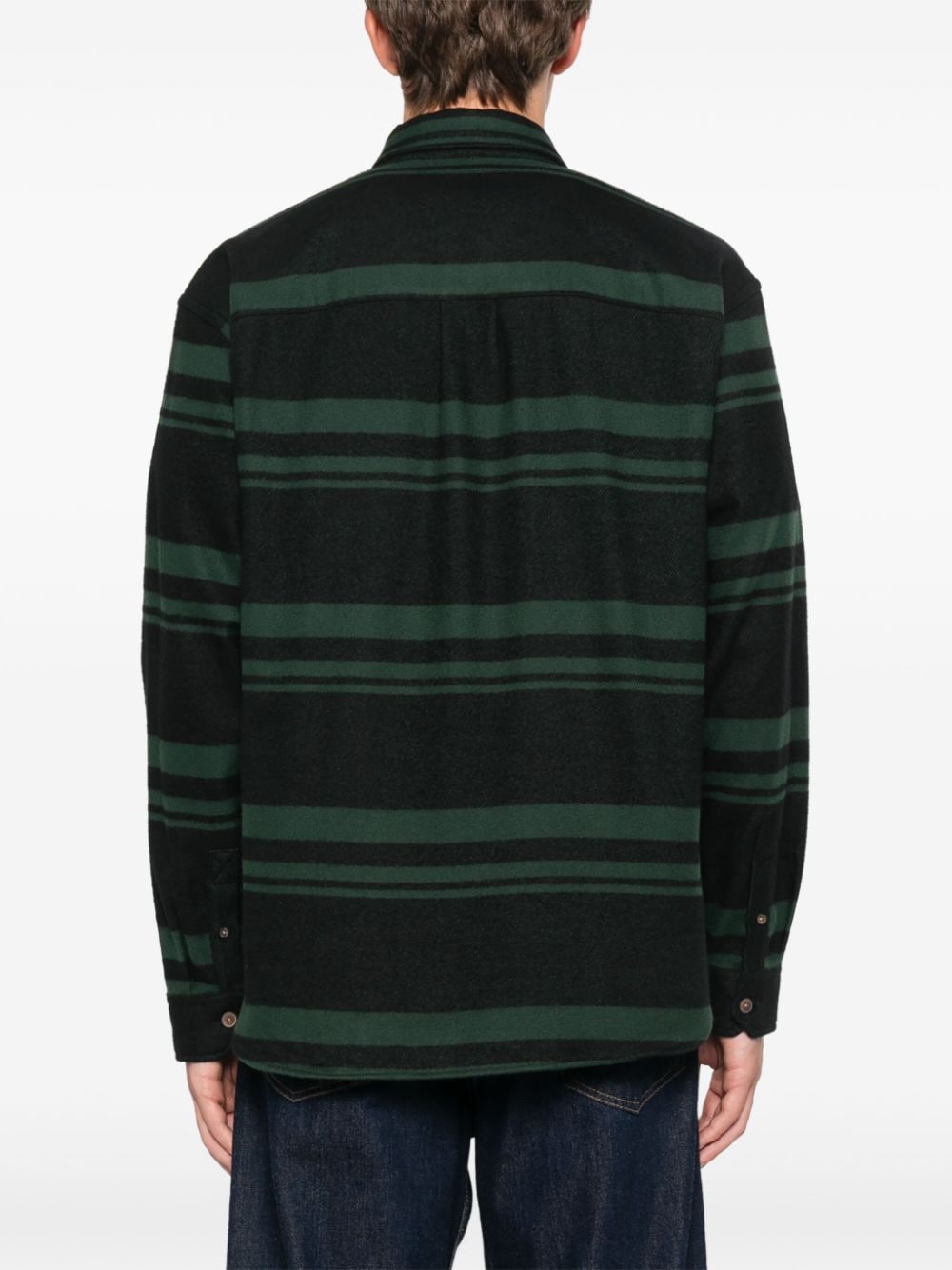 Paul Smith Men's Green Stripe Flannel Shirt image 2