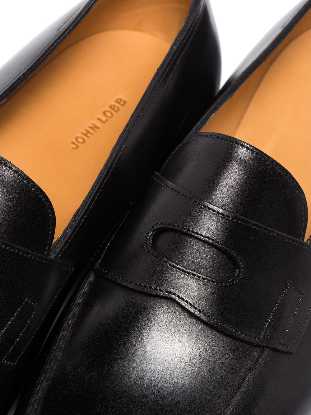 John Lobb Black Leather Penny Loafers image 2