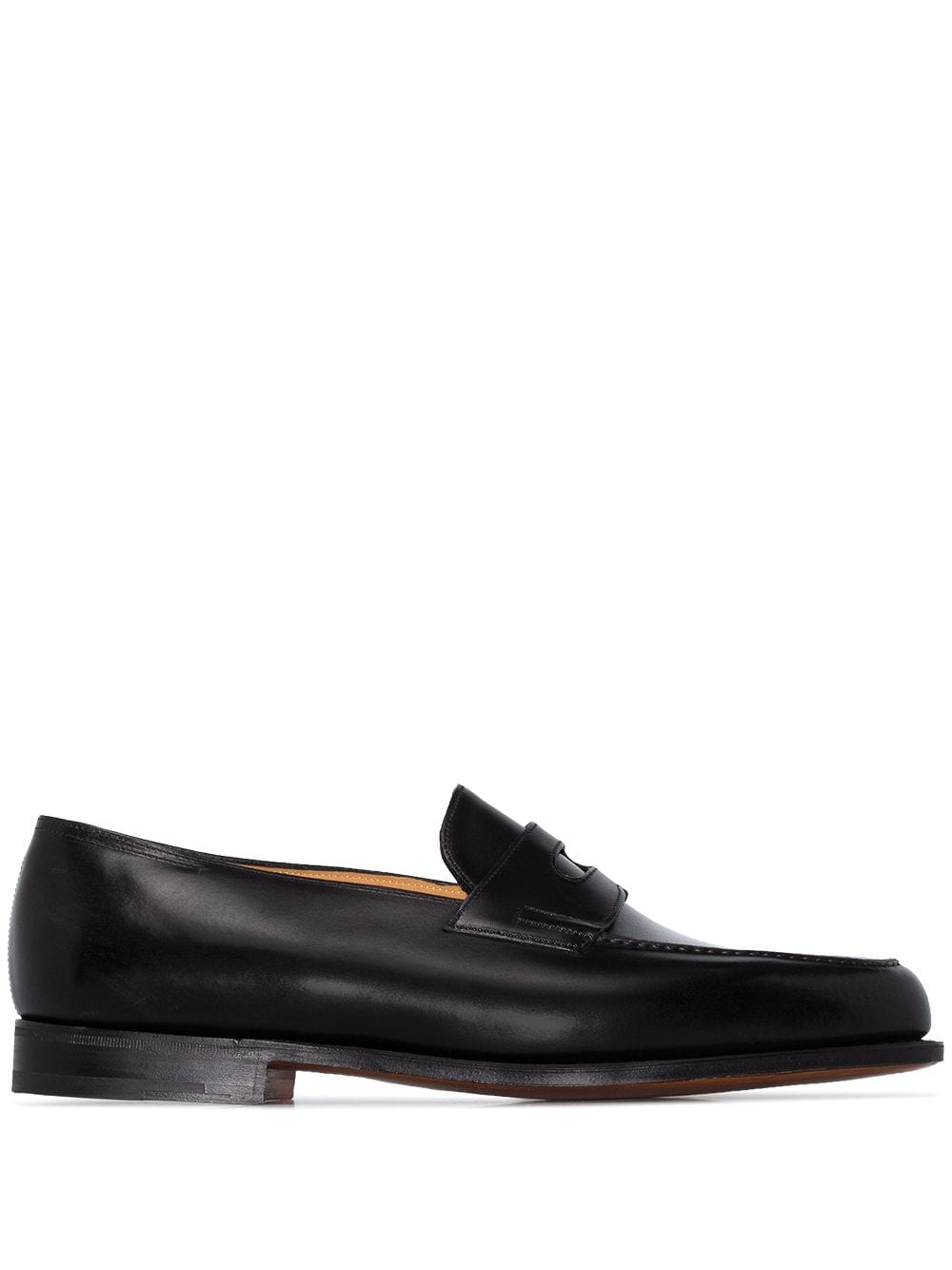 John Lobb Black Leather Penny Loafers image 0