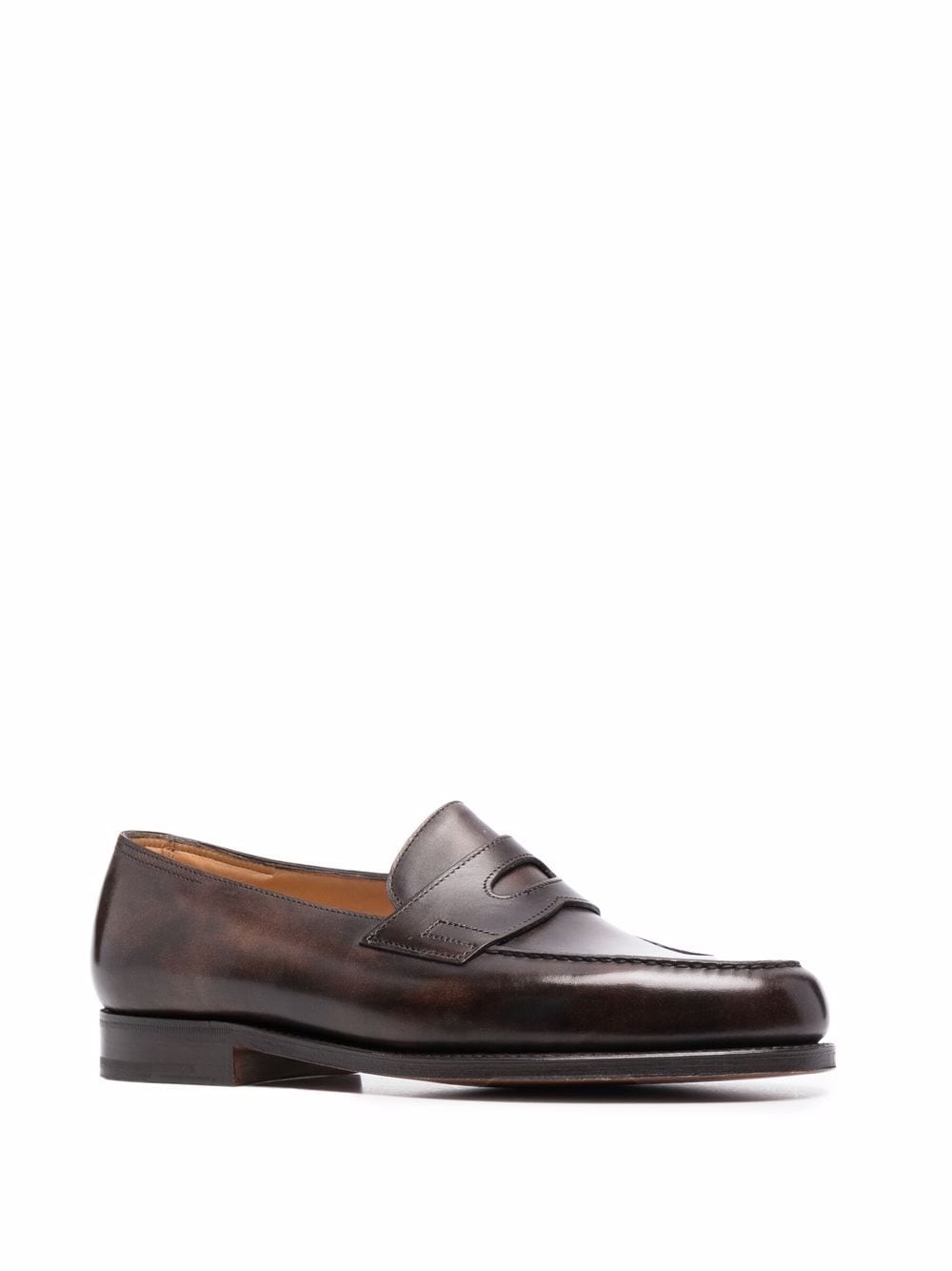 John Lobb Men's Dark Brown Leather Flat Shoes image 1