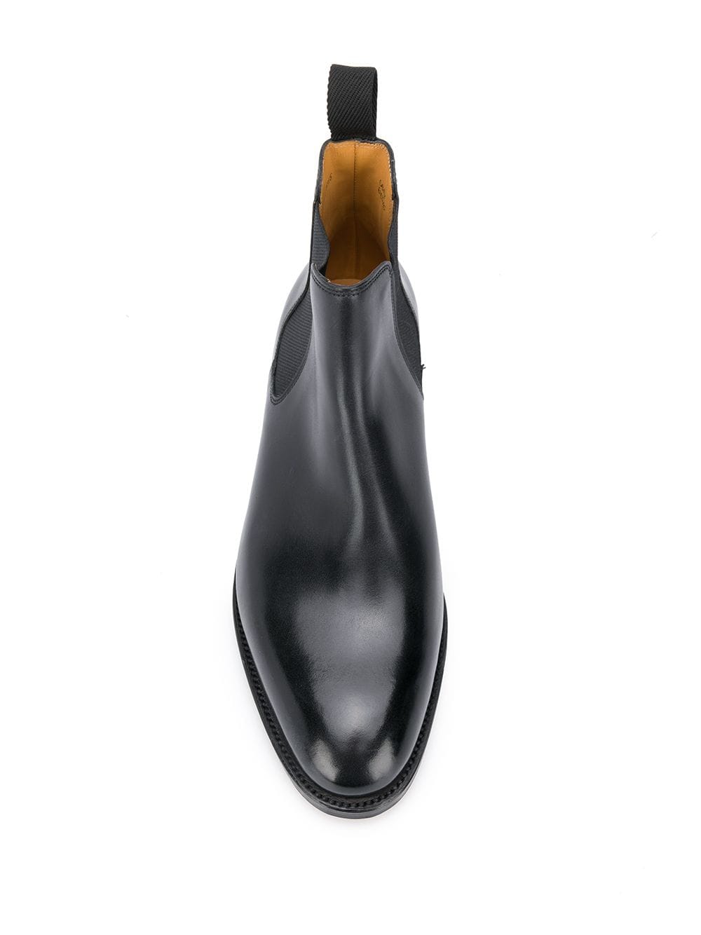 John Lobb Black Leather Boots with Elasticated Panel image 1