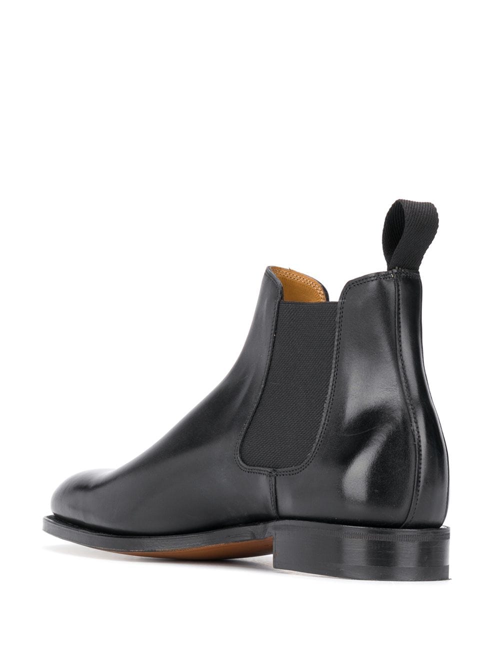 John Lobb Black Leather Boots with Elasticated Panel image 2