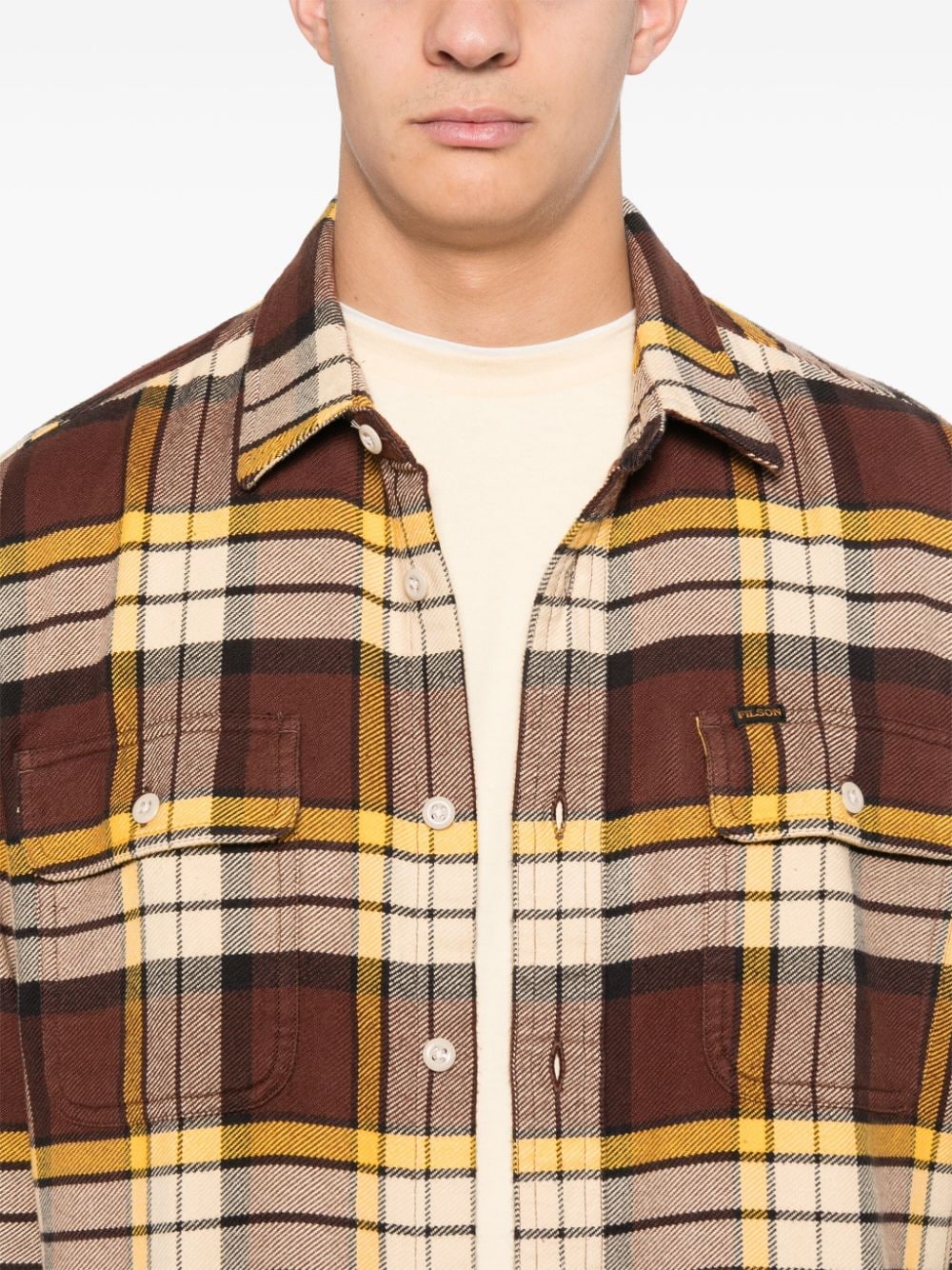 Filson Men's Classic Plaid Flannel Shirt - Brown image 3