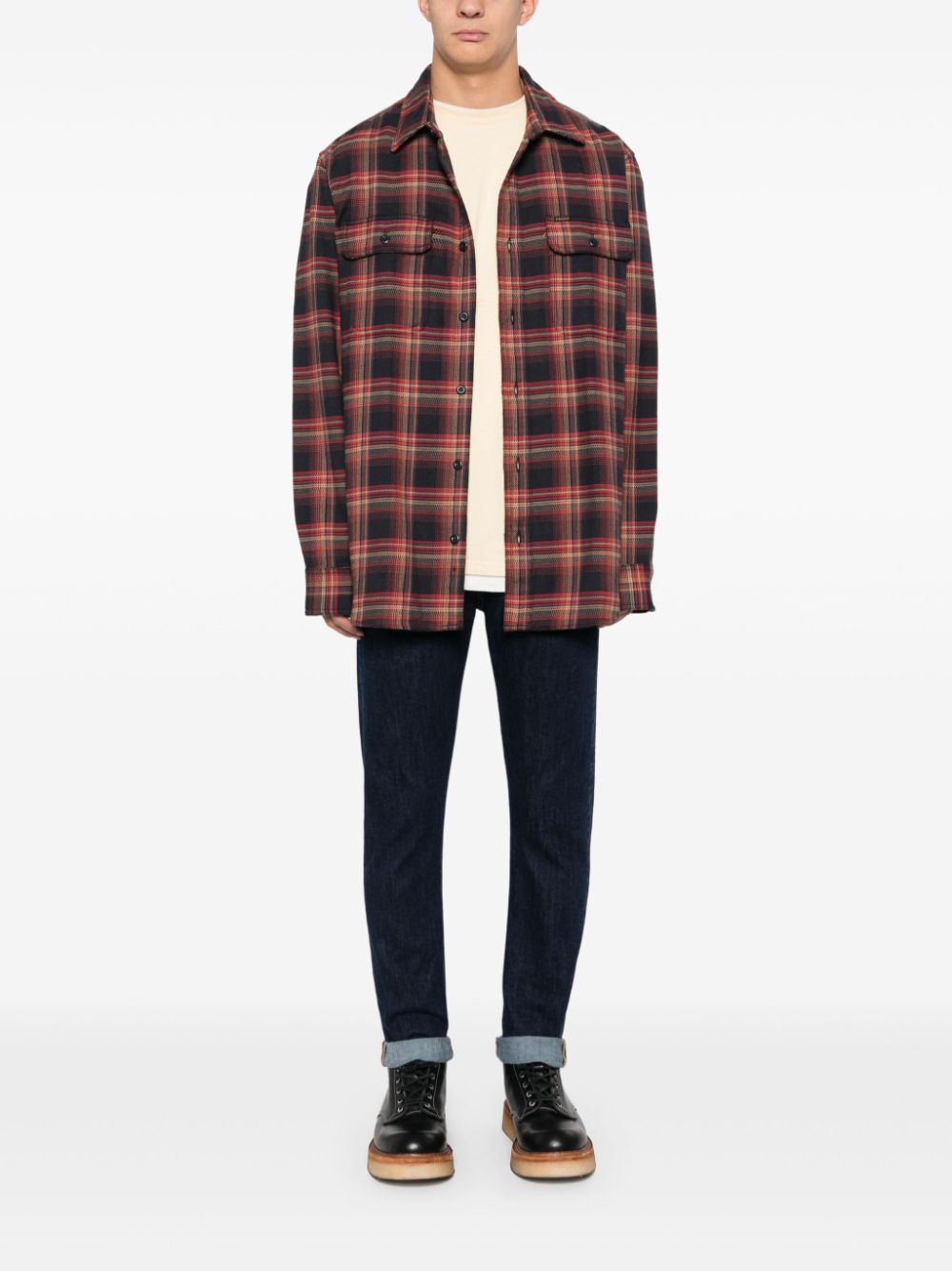 Filson Red Cotton Flannel Shirt image 2