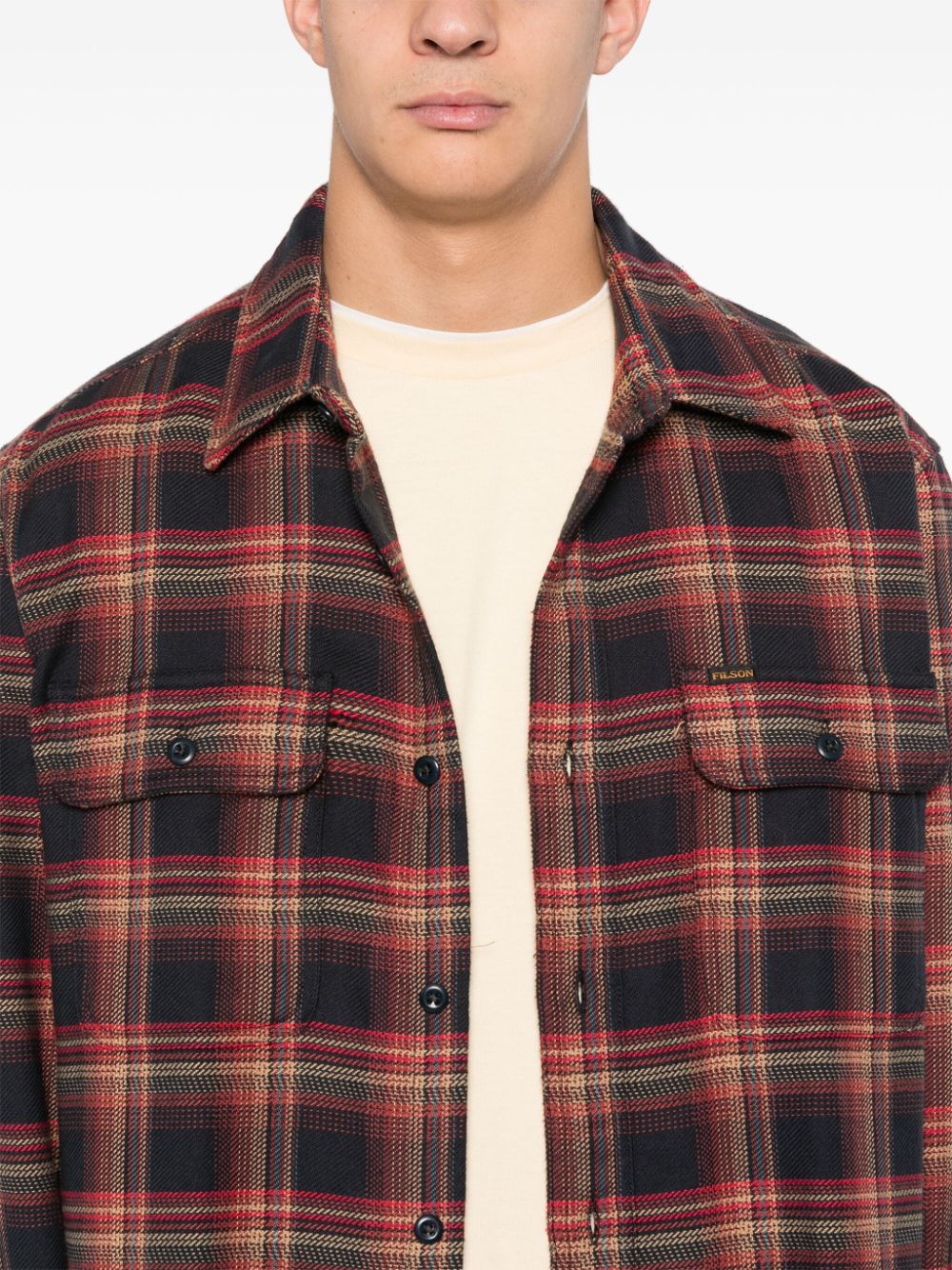 Filson Red Cotton Flannel Shirt image 4