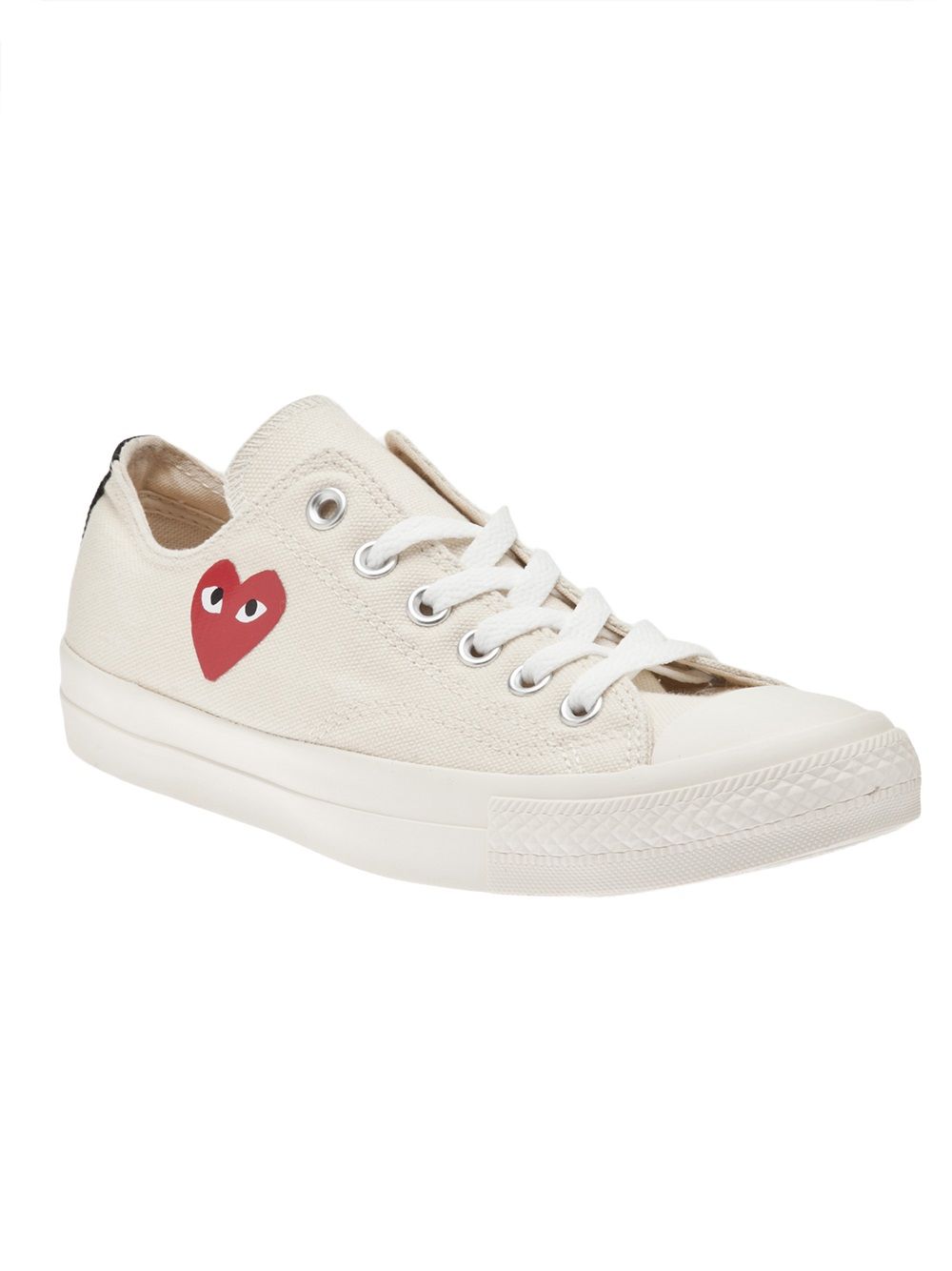 Comme des Garçons Play x Converse Low Top Sneakers - Beige image 1